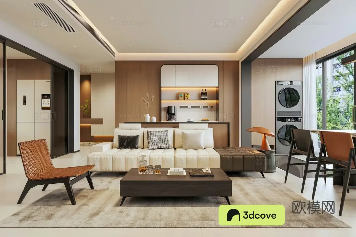 Italian light luxury home living room