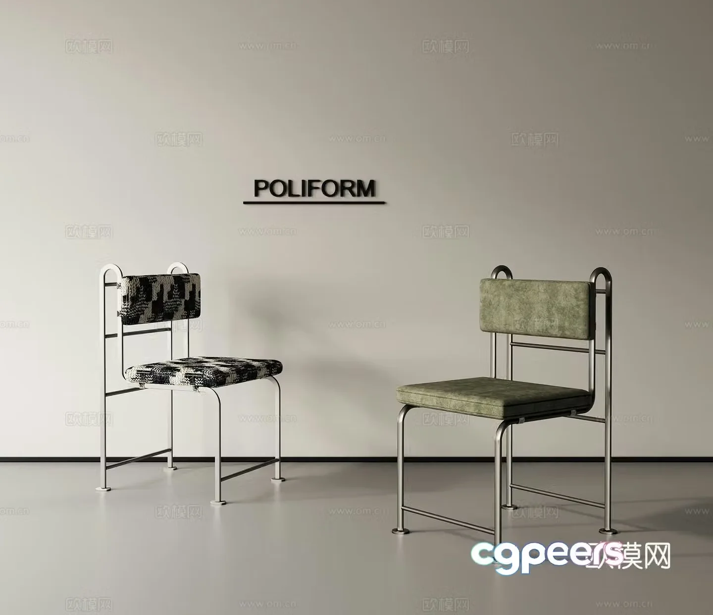 Single chair dining chair book chair 3d model