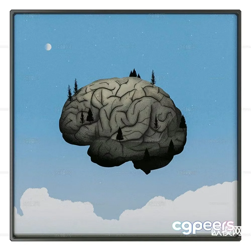 NC Design decorative painting hanging painting 3d model