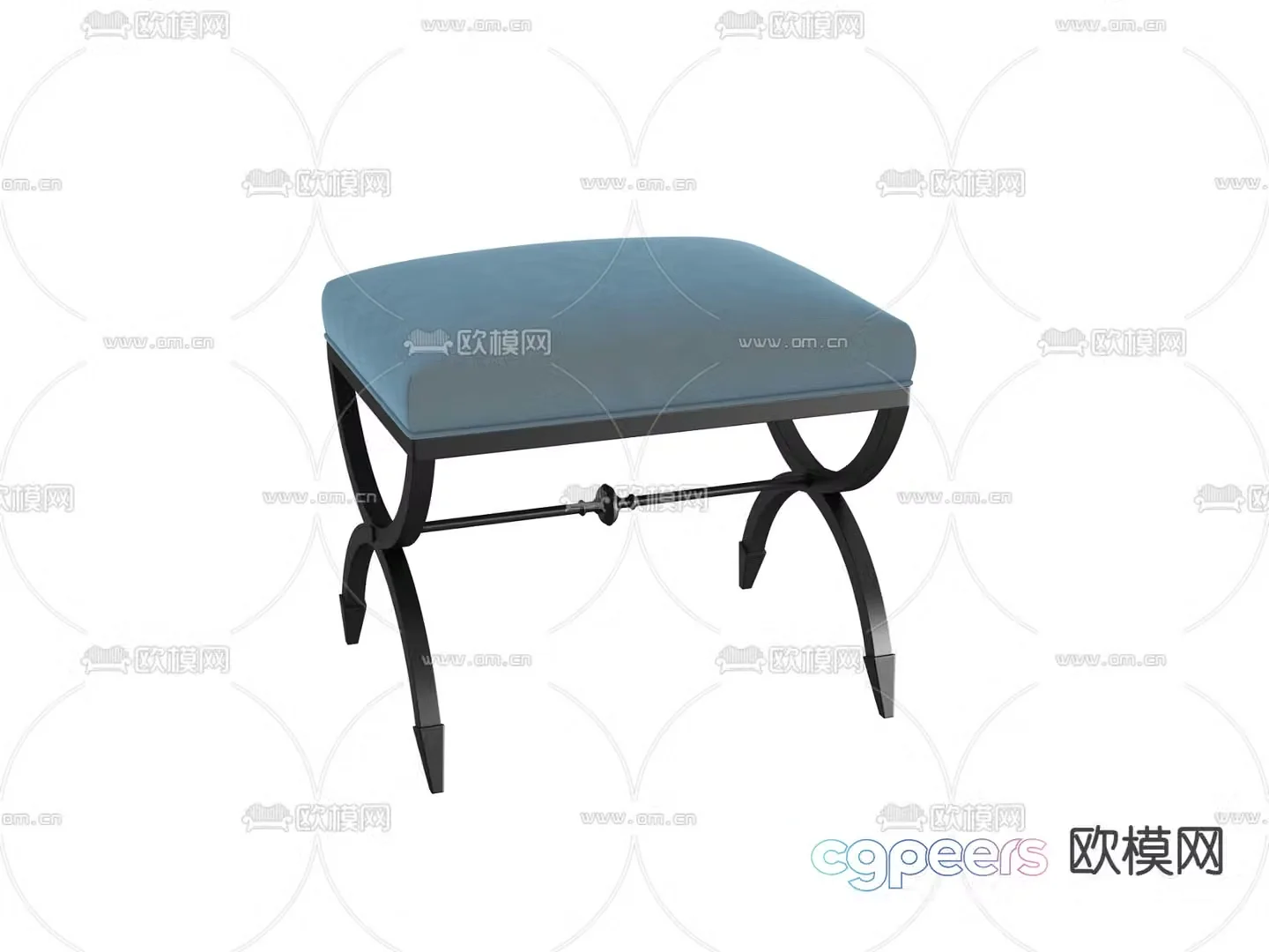 European makeup stool stool 3d model