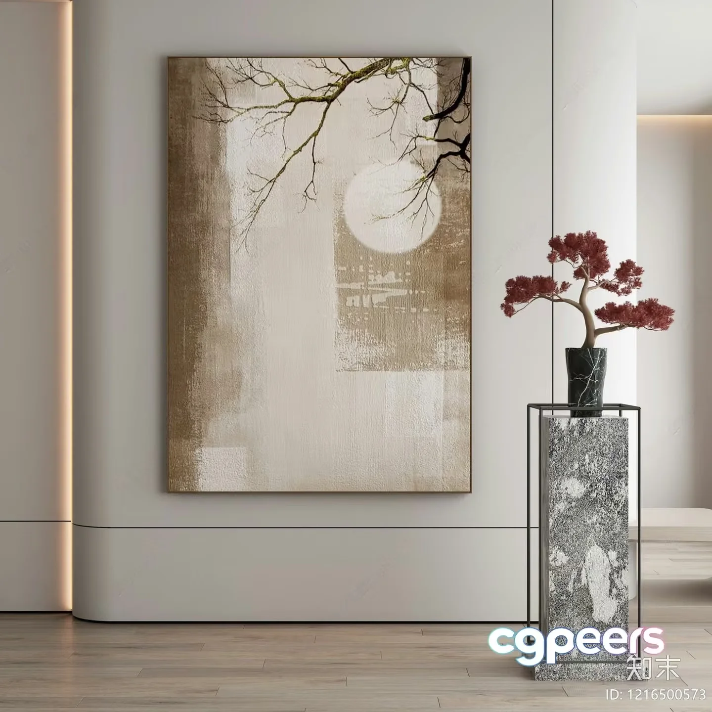 Modern Living Room 3D Model – 13786 – VRAY Render