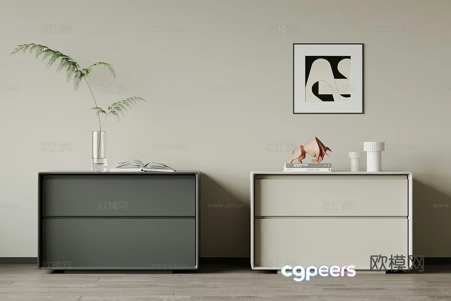 Modern Minimalist Furniture 3D Model – 17350 – VRAY Render