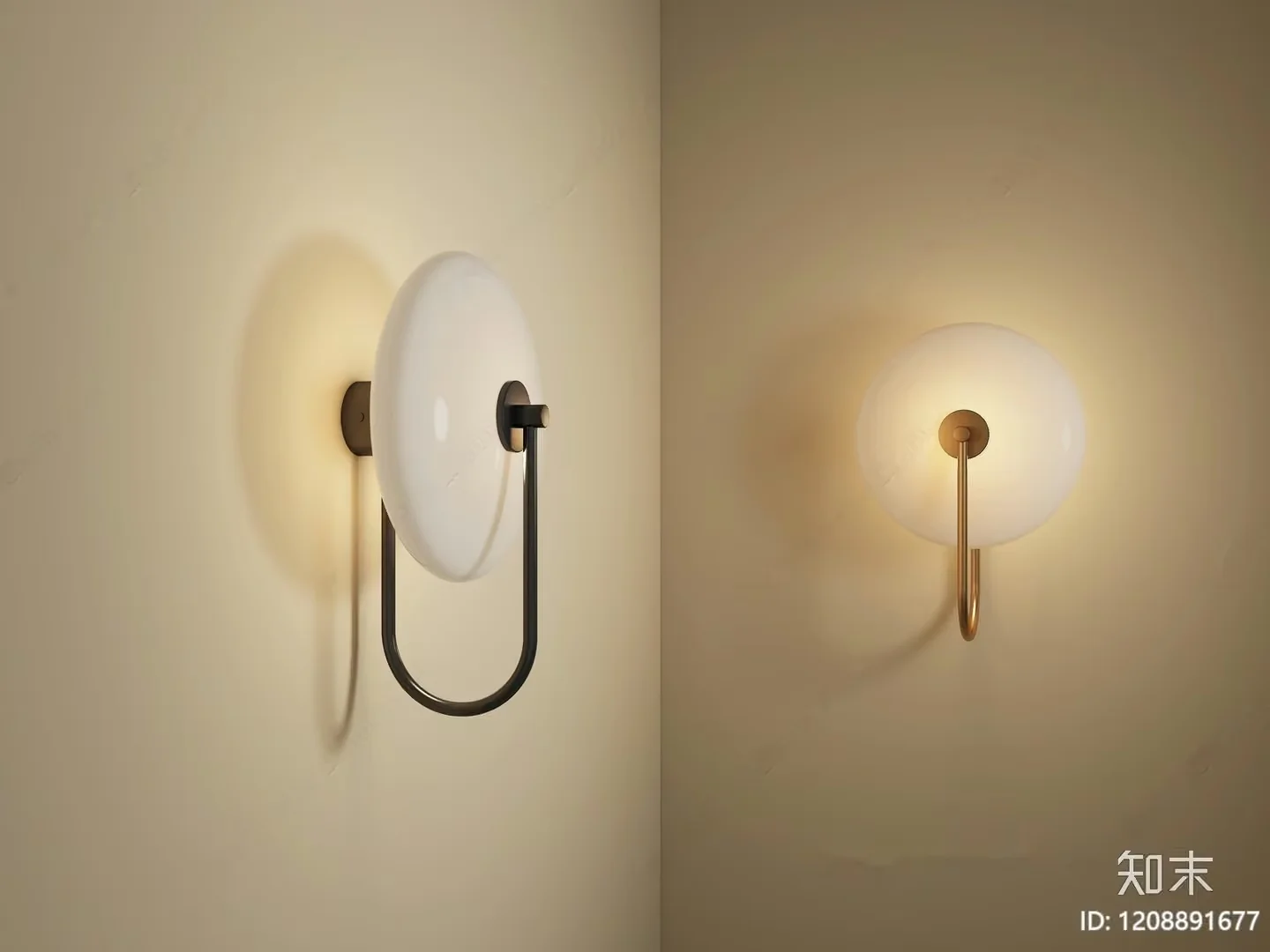 Gold Light Fixture 3D Model – 3700 – VRAY Render