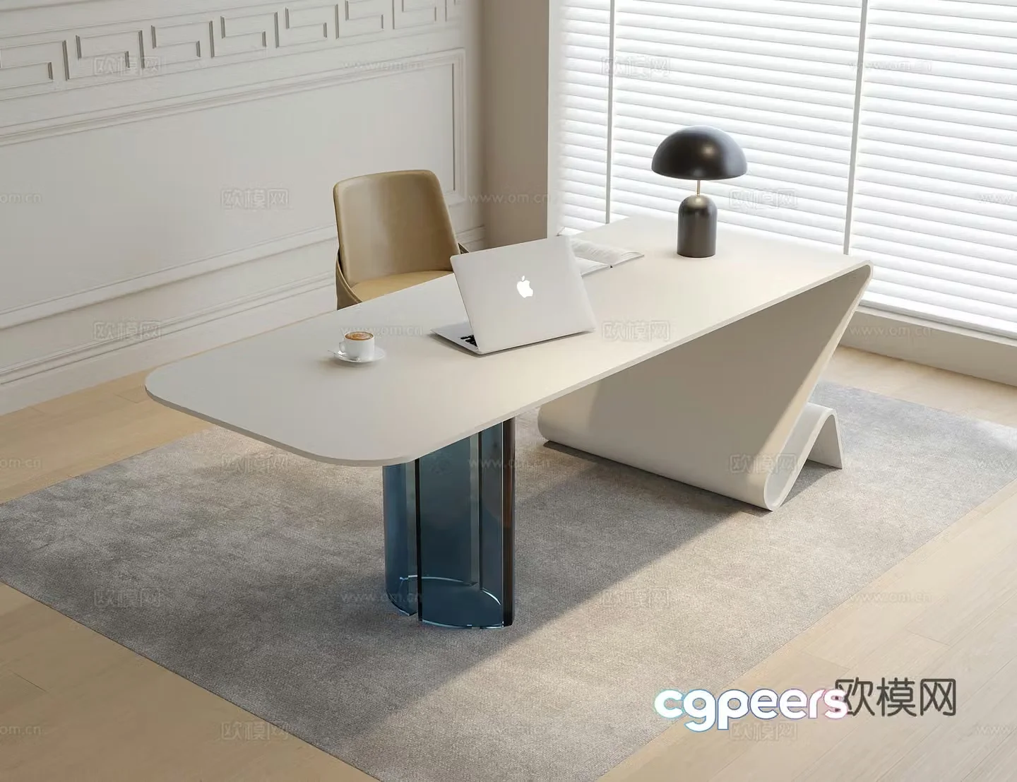 Modern desk chair desk chair 3d model
