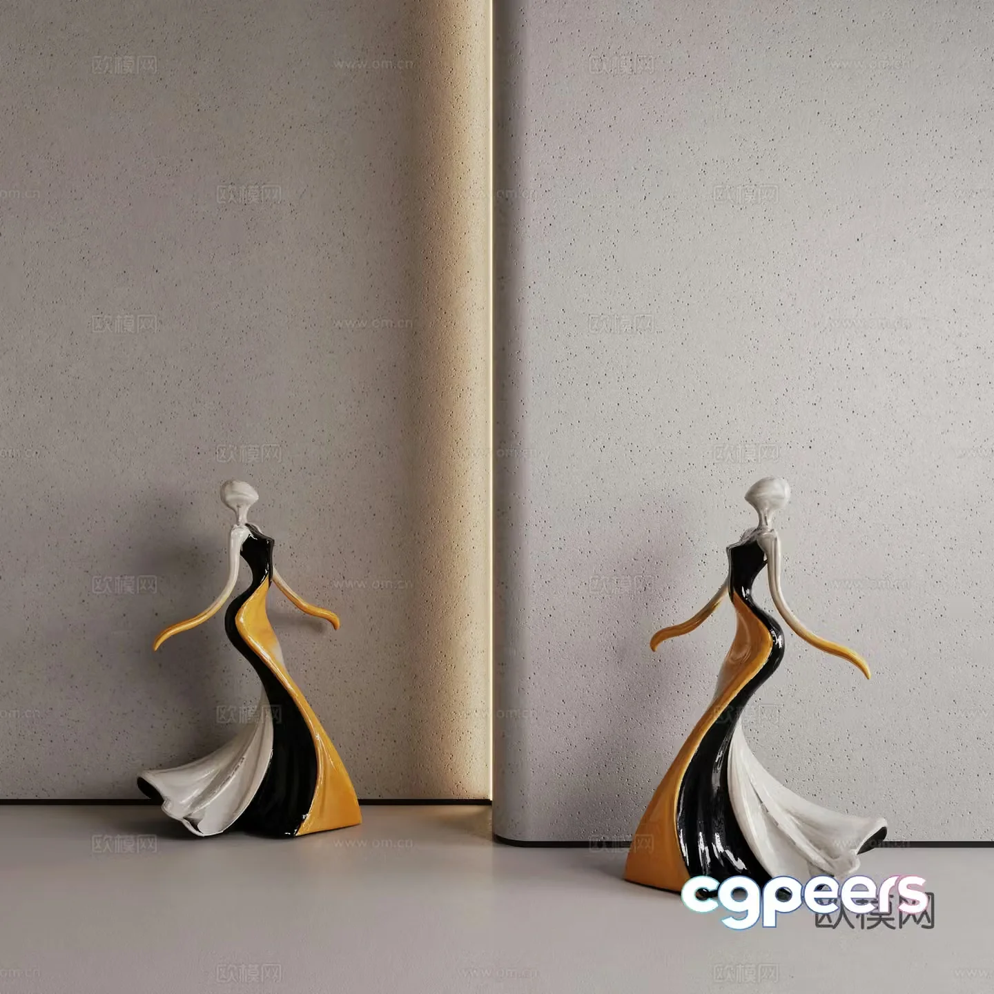 Modern sculpture ornaments 3d model