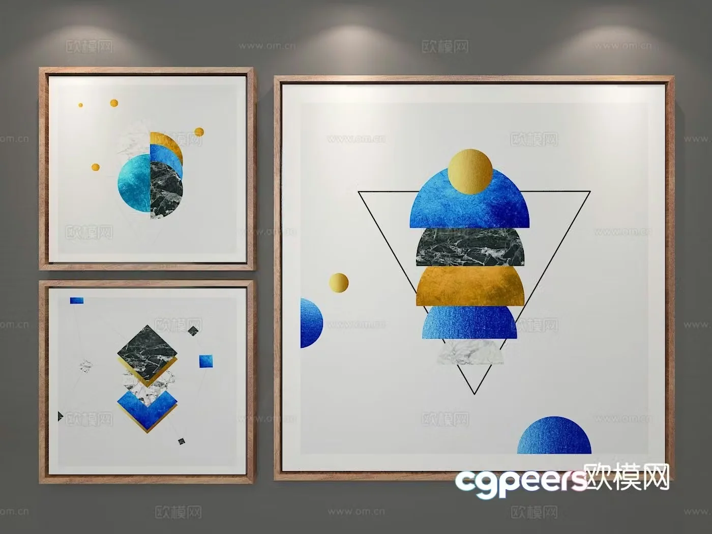 Decorative painting art painting hanging painting 3d model