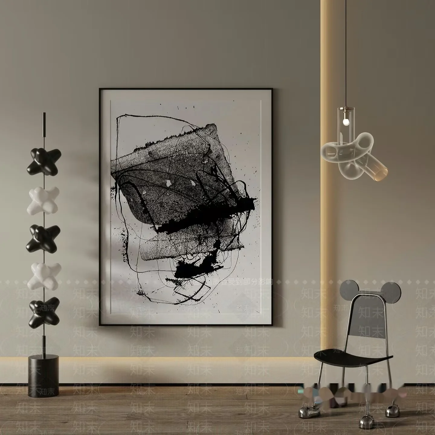 Modern Abstract Art 3D Model – 15734 – VRAY Render