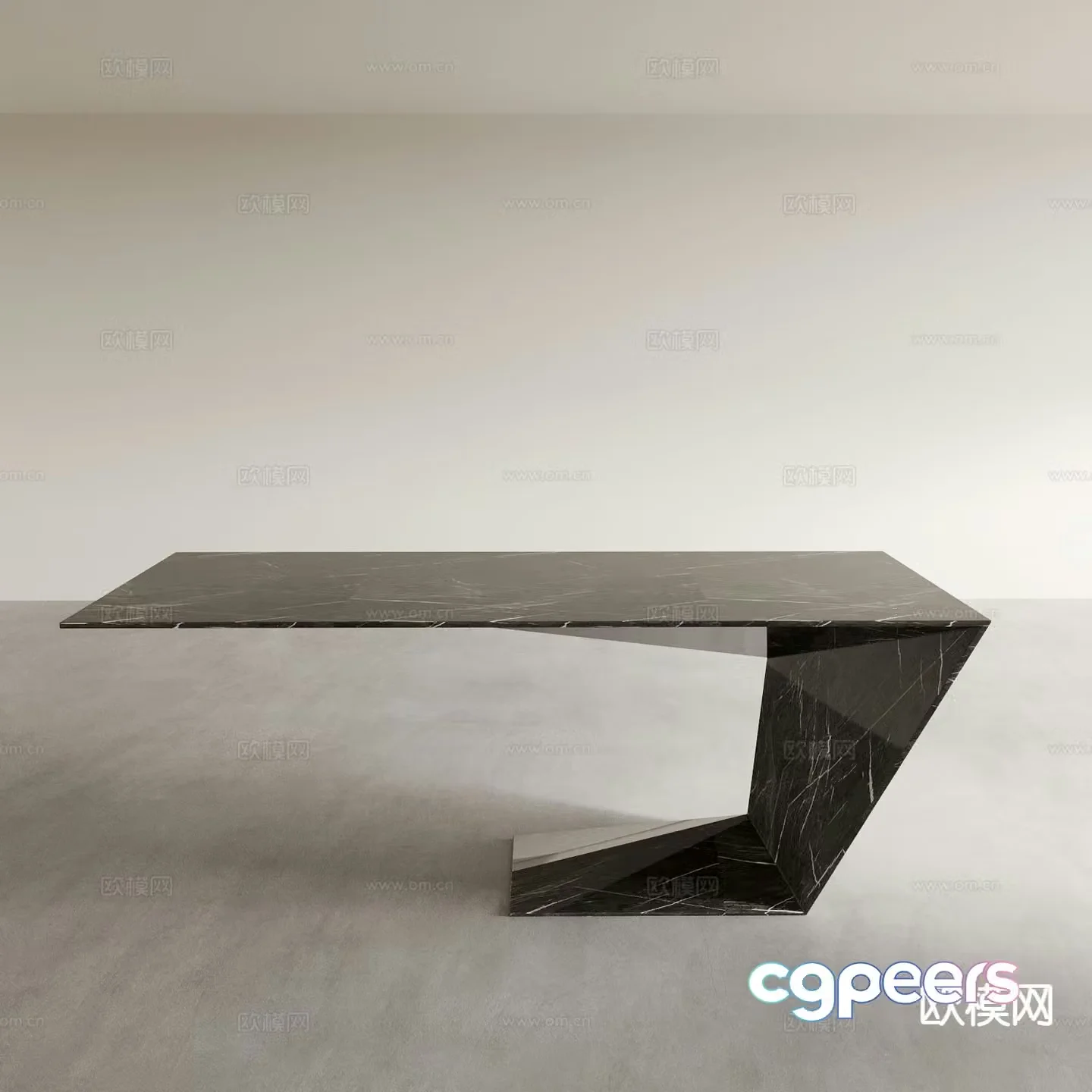 Minimalist desk writing desk computer desk 3d model