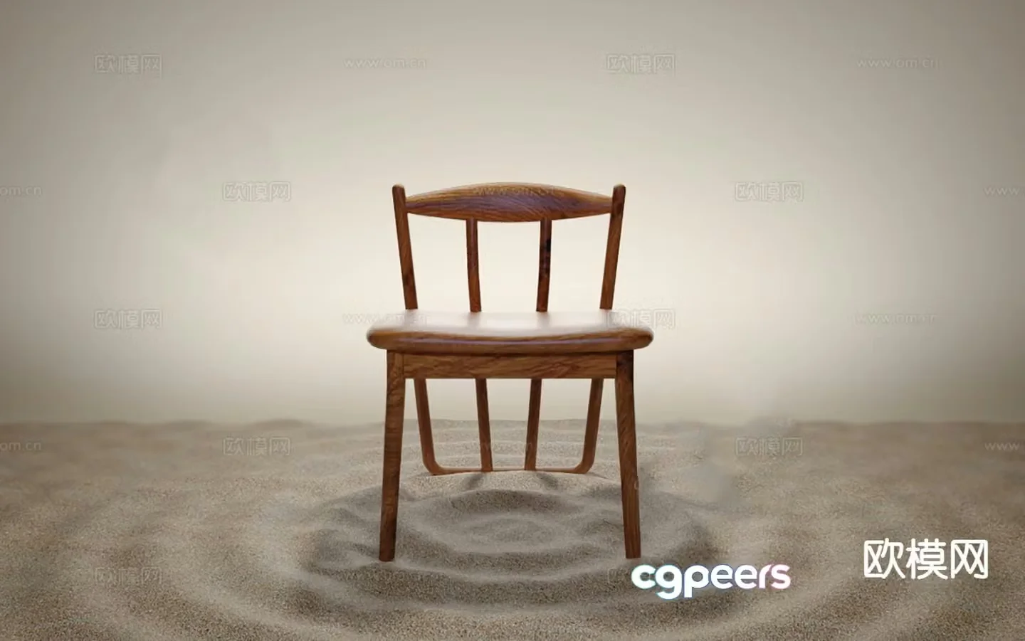 Single chair leisure chair dining chair 3d model
