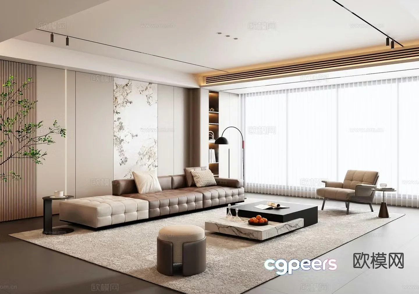 Italian living room 3d model