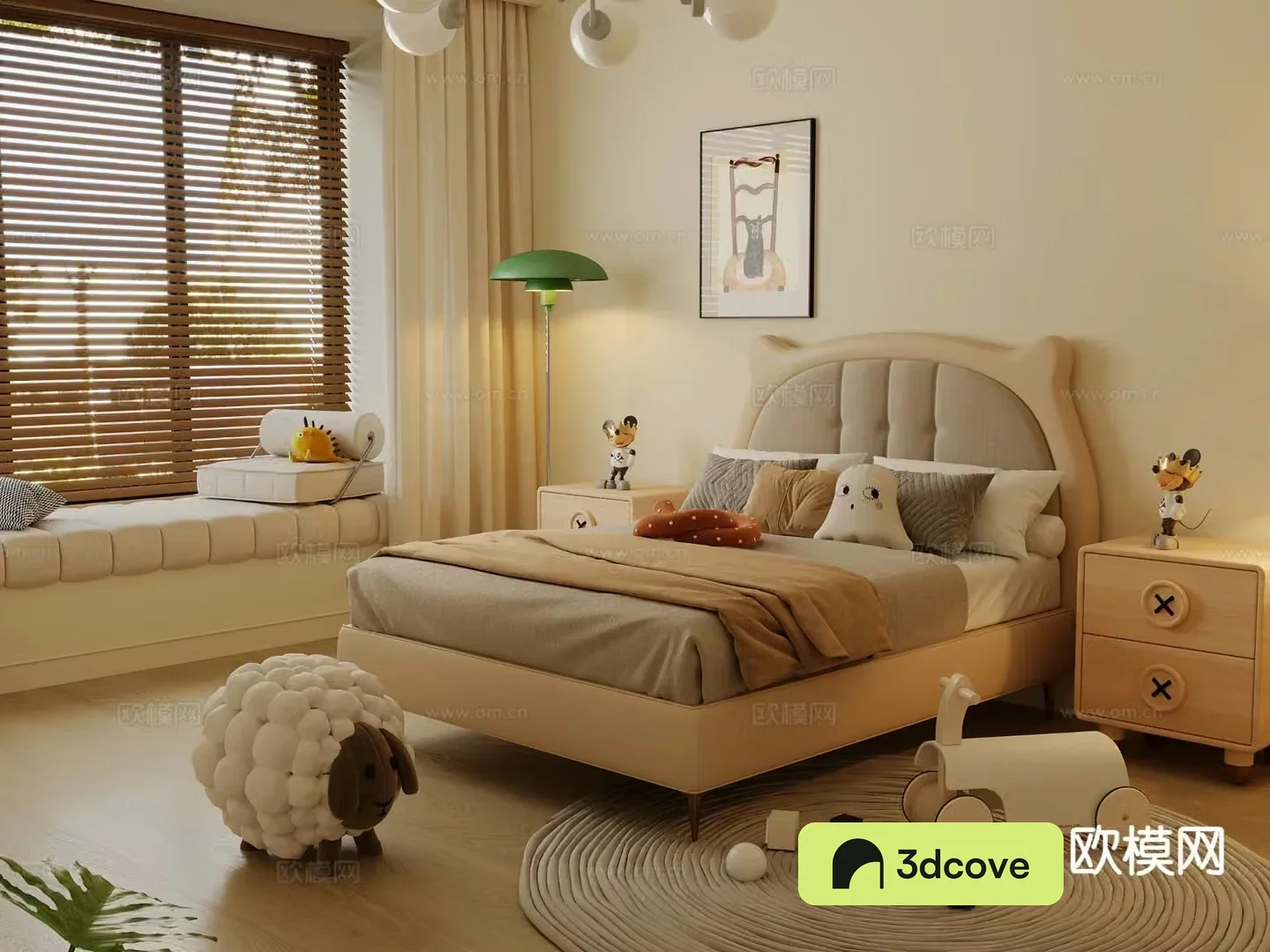 Cream style children’s bed