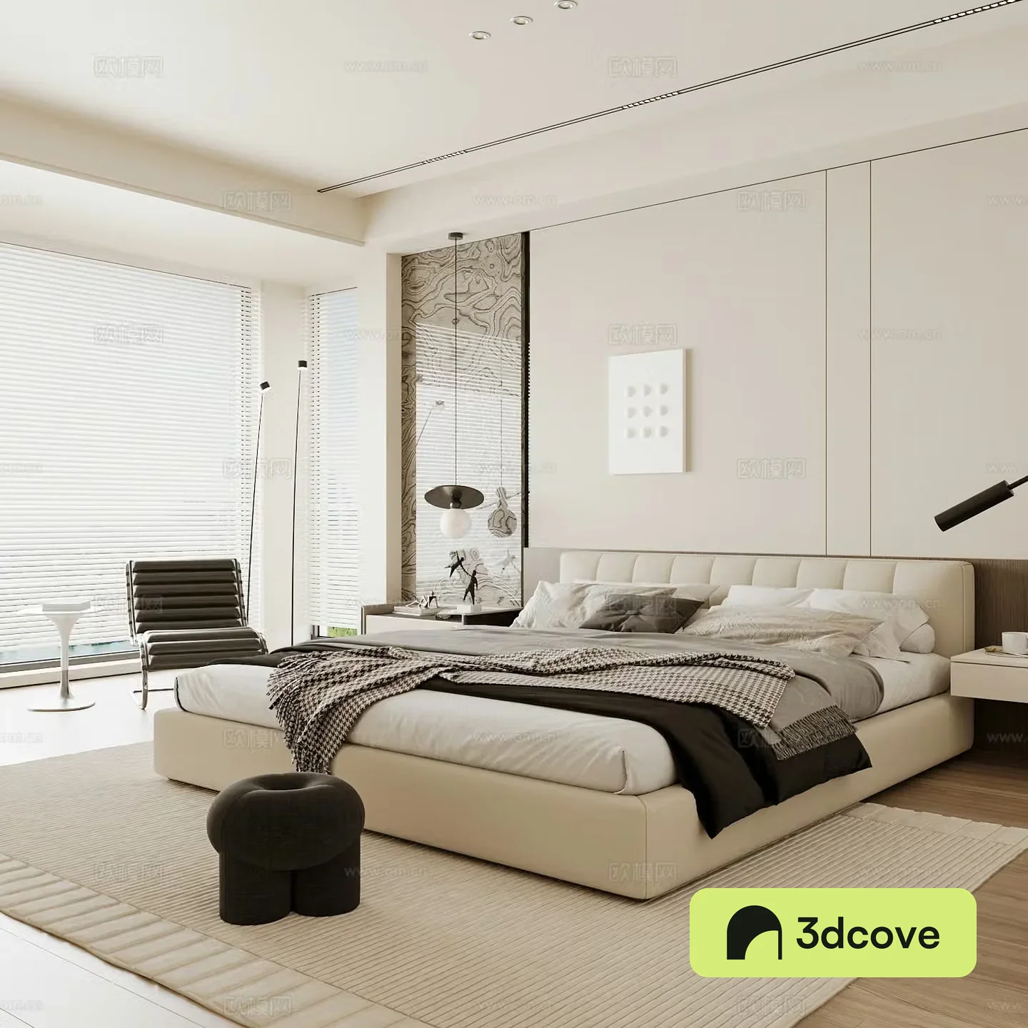 Modern home bedroom Modern bedroom Italian bedroom Simple bedroom Italian bed