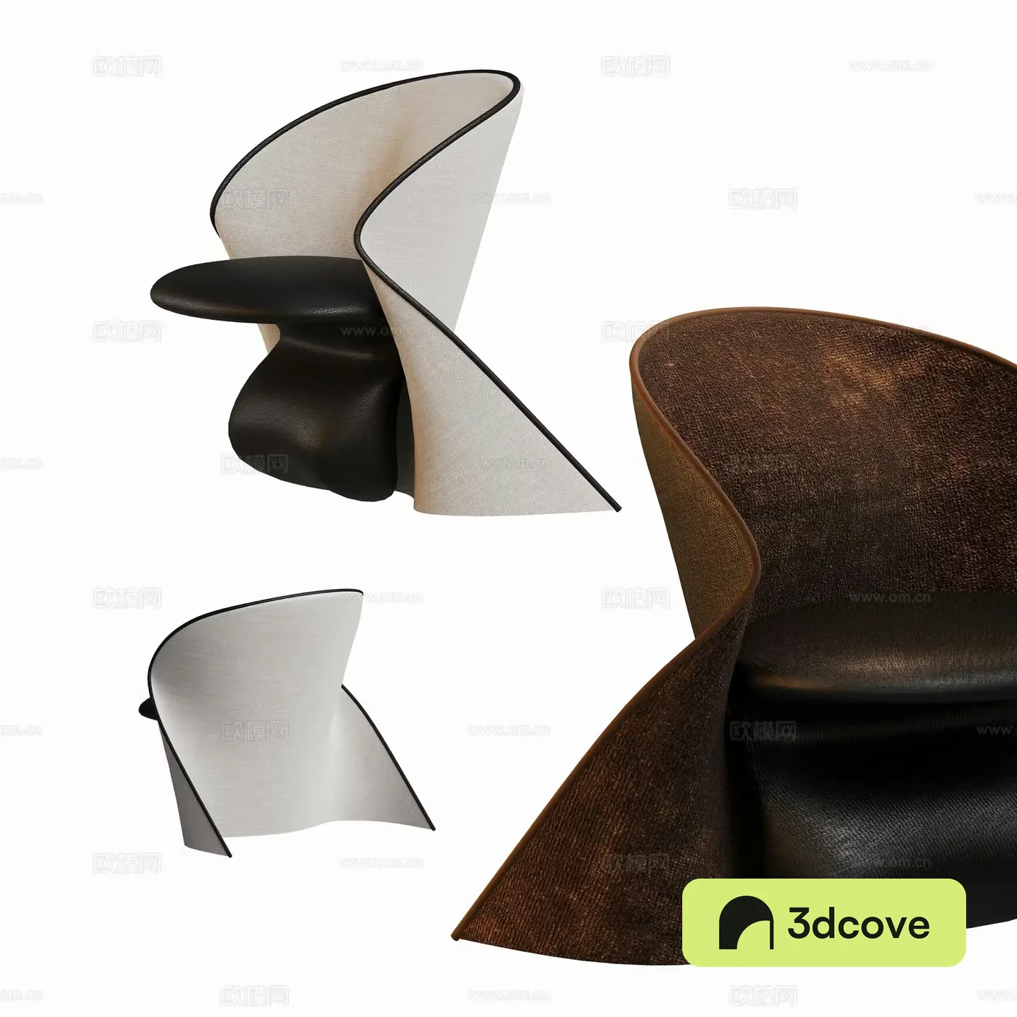 Modern art shaped casual sofa chair
