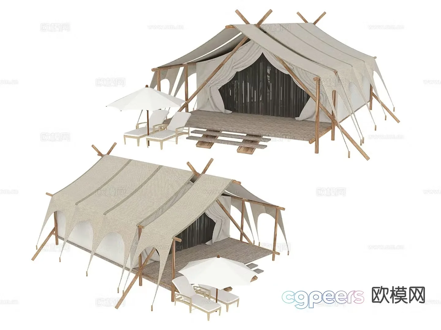 Outdoor tent 3d model