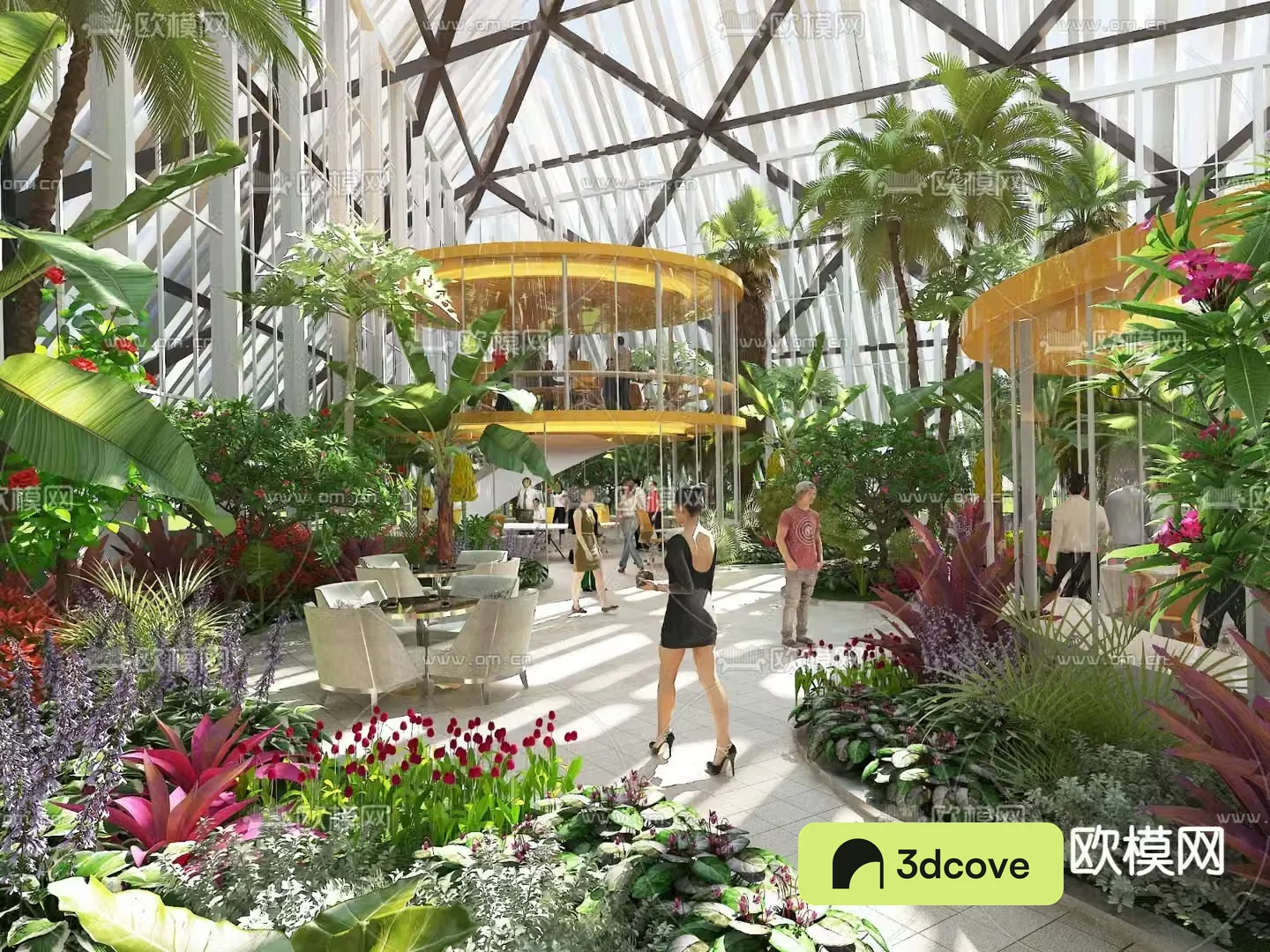 Modern botanical garden ecological pavilion