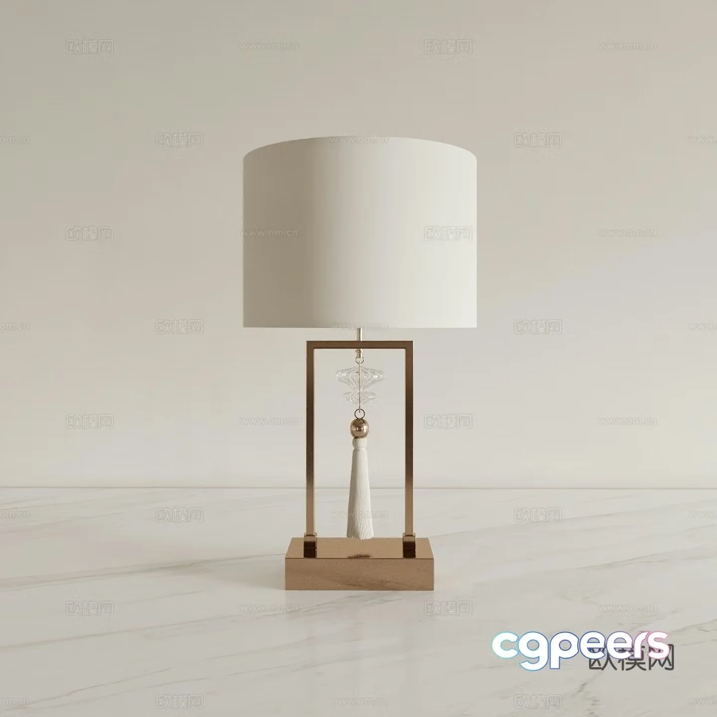 Light luxury table lamp bedside lamp 3d model