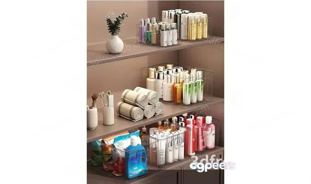 Bottles Of Skincare Products 3D Model – 19000 – VRAY Render