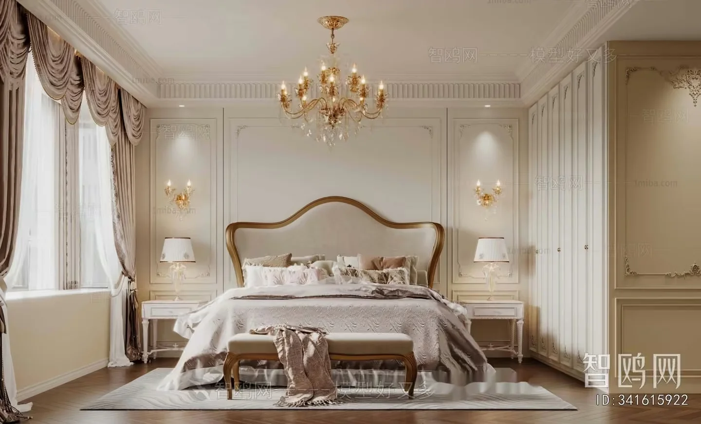 Cozy Bedroom 3D Model – 11501 – VRAY Render