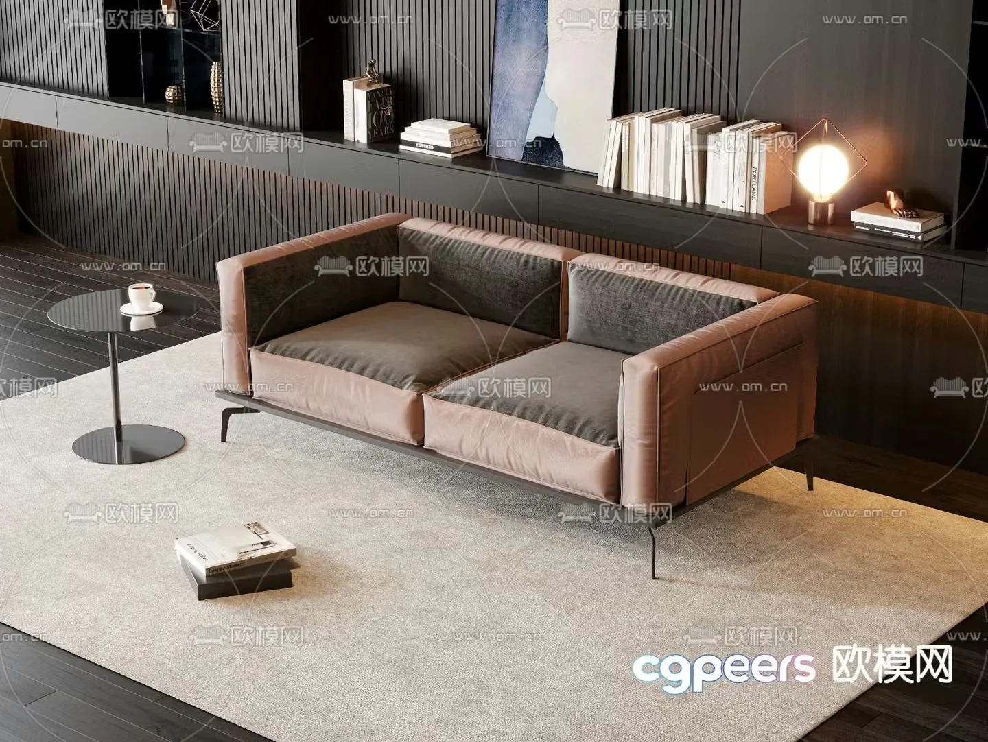 Double sofa 3d model