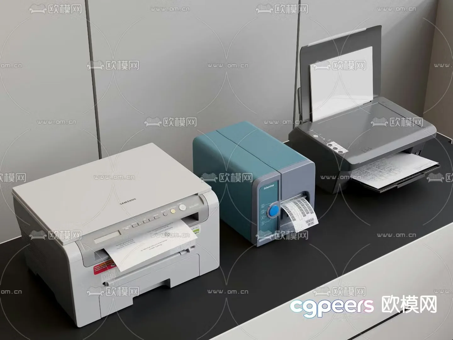 Printer Fax Machine Copier Scanner 3d model