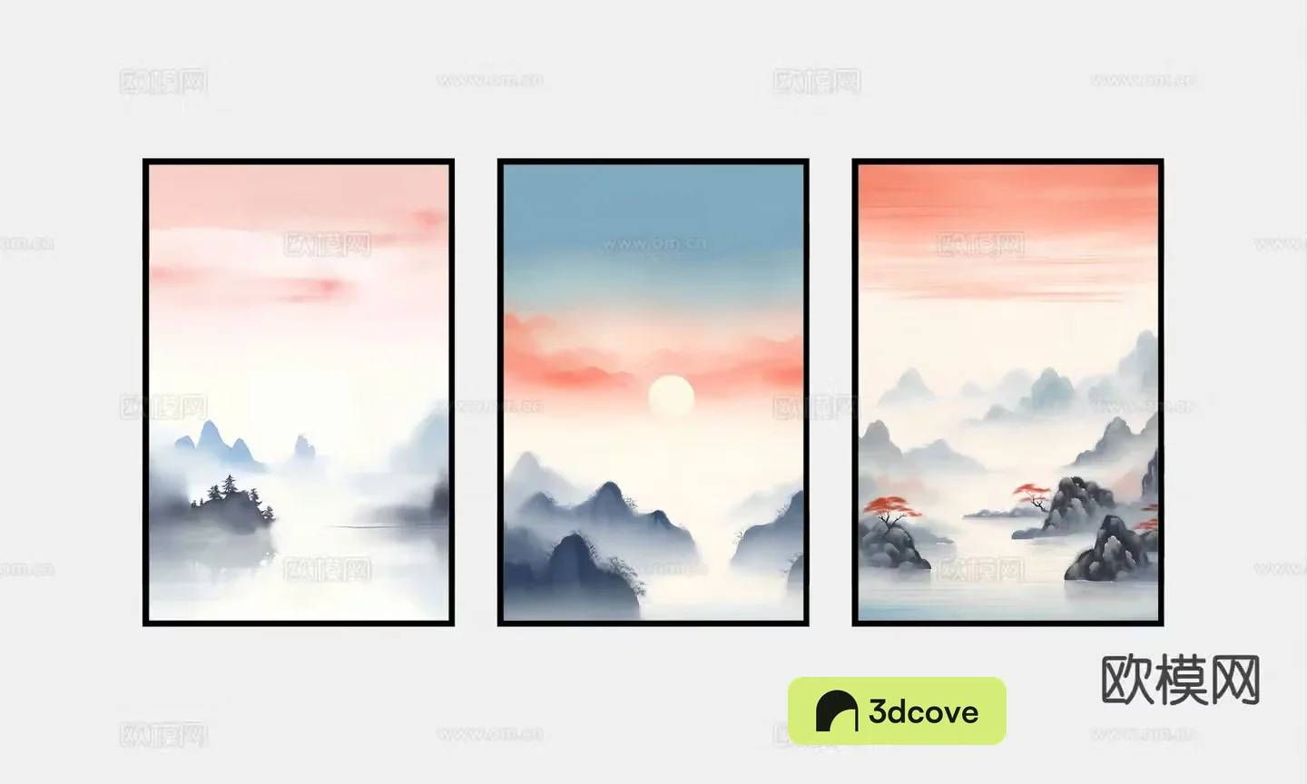 New Chinese style landscape painting decorative painting