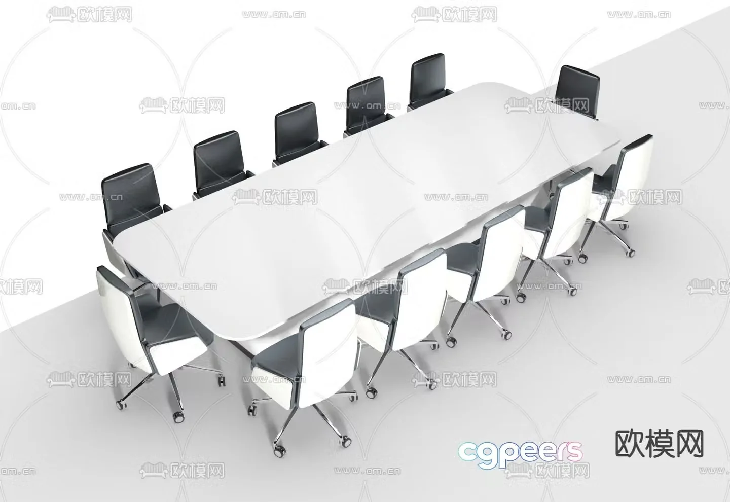 Conference tables and chairs conference table 3d model