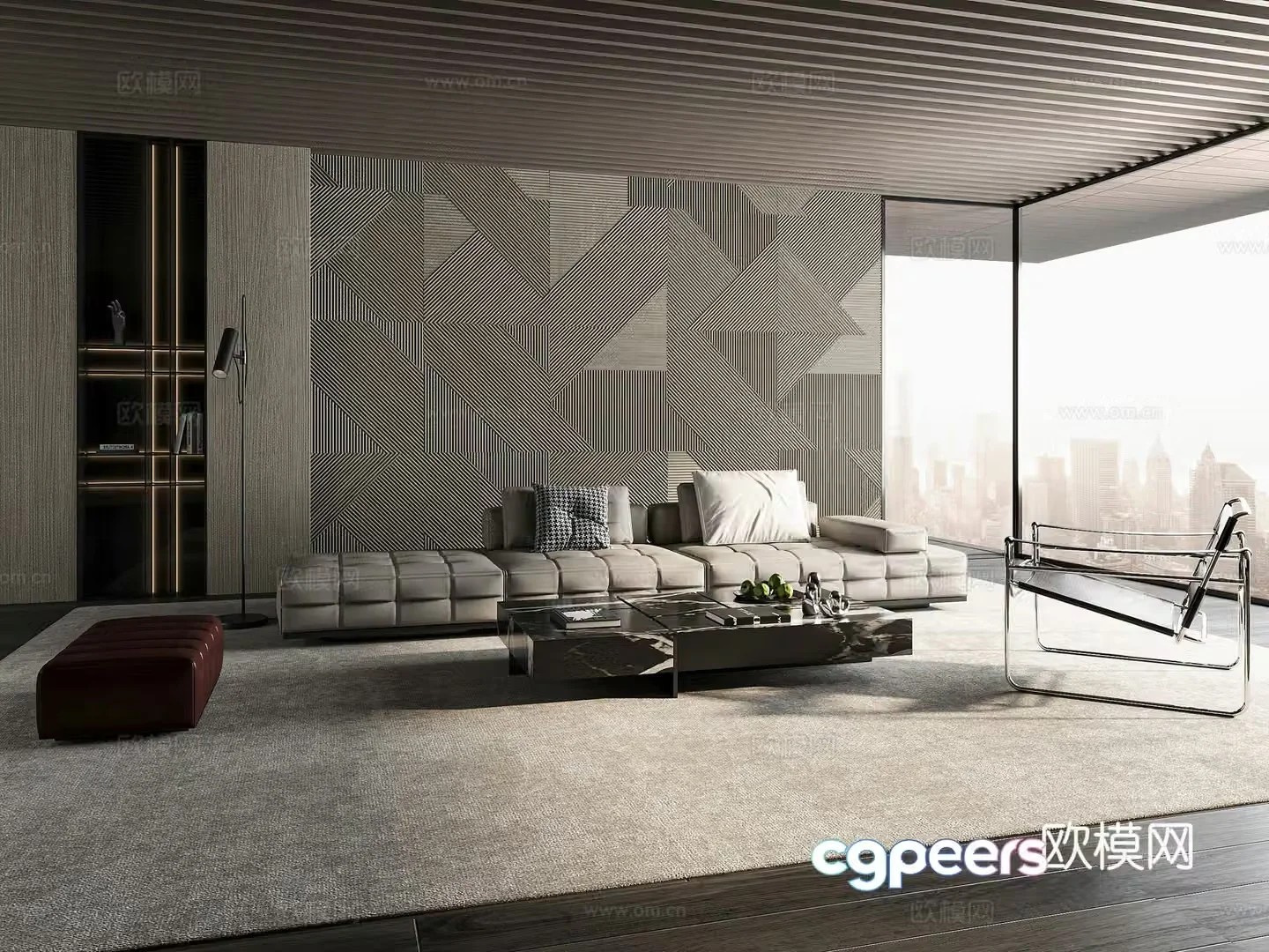 Modern living room 3d model