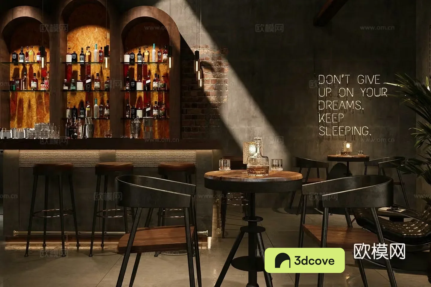 Industrial style bar Qingba