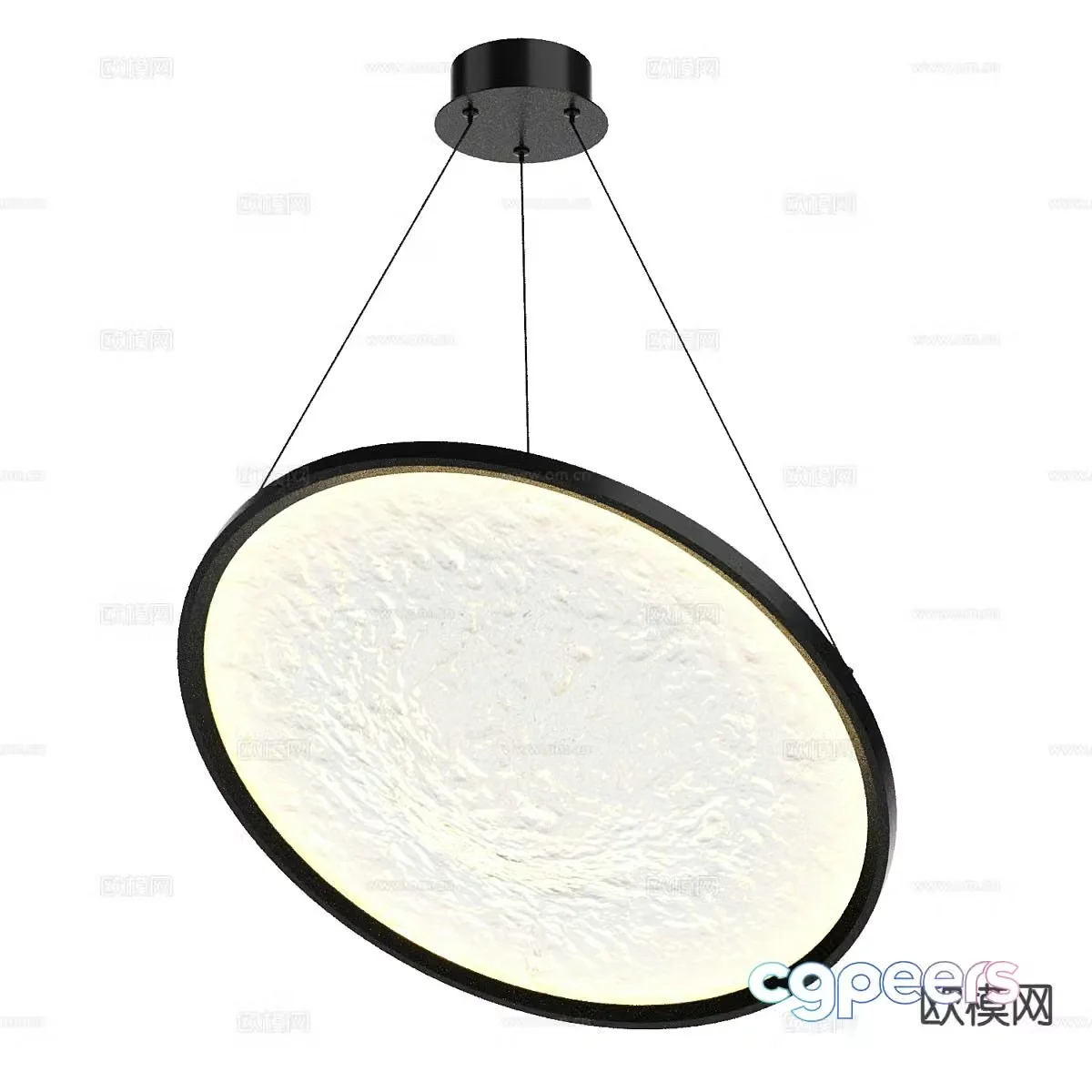Modern minimalist chandelier 3d model