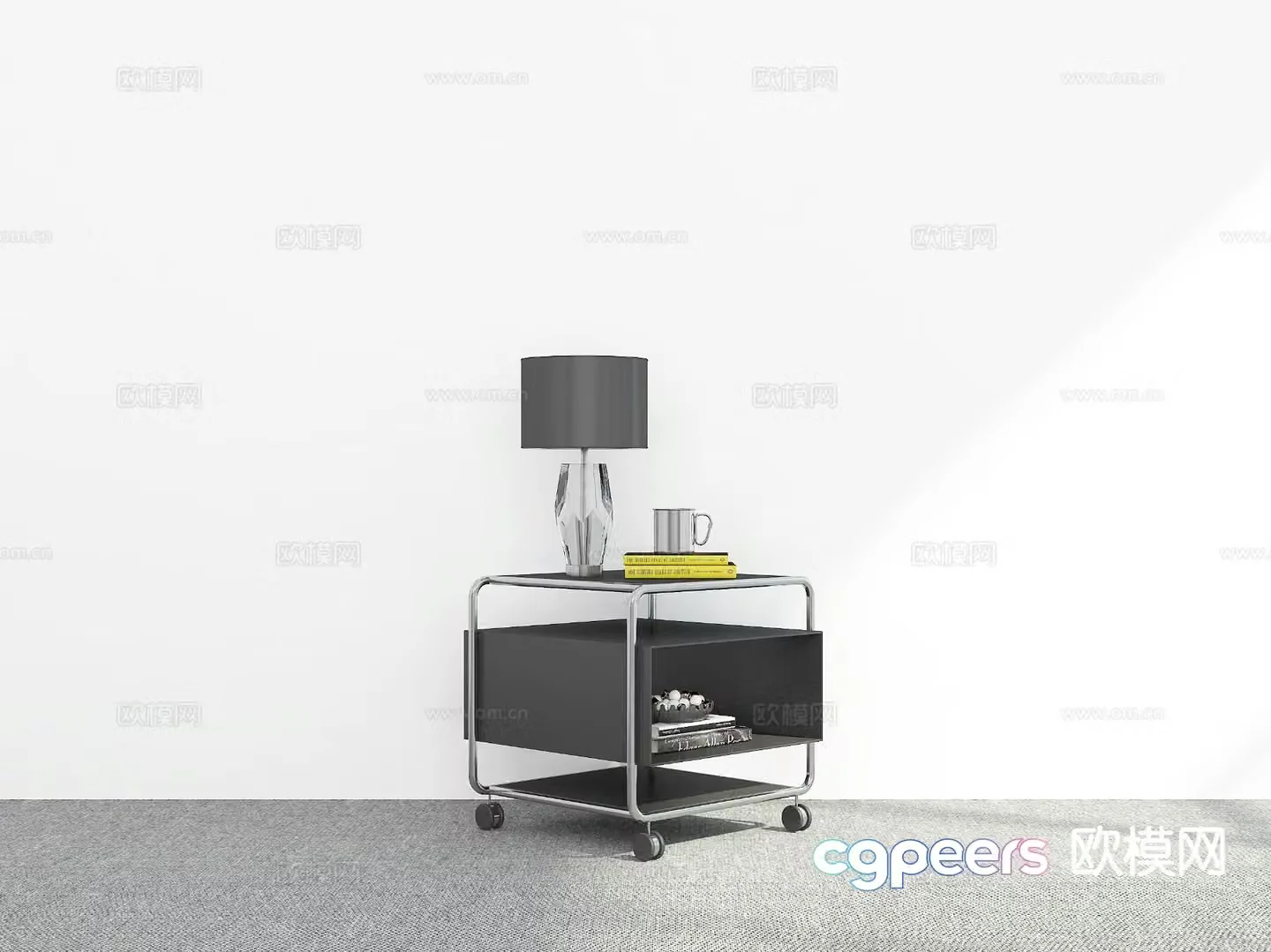 Modern bedside table 3d model