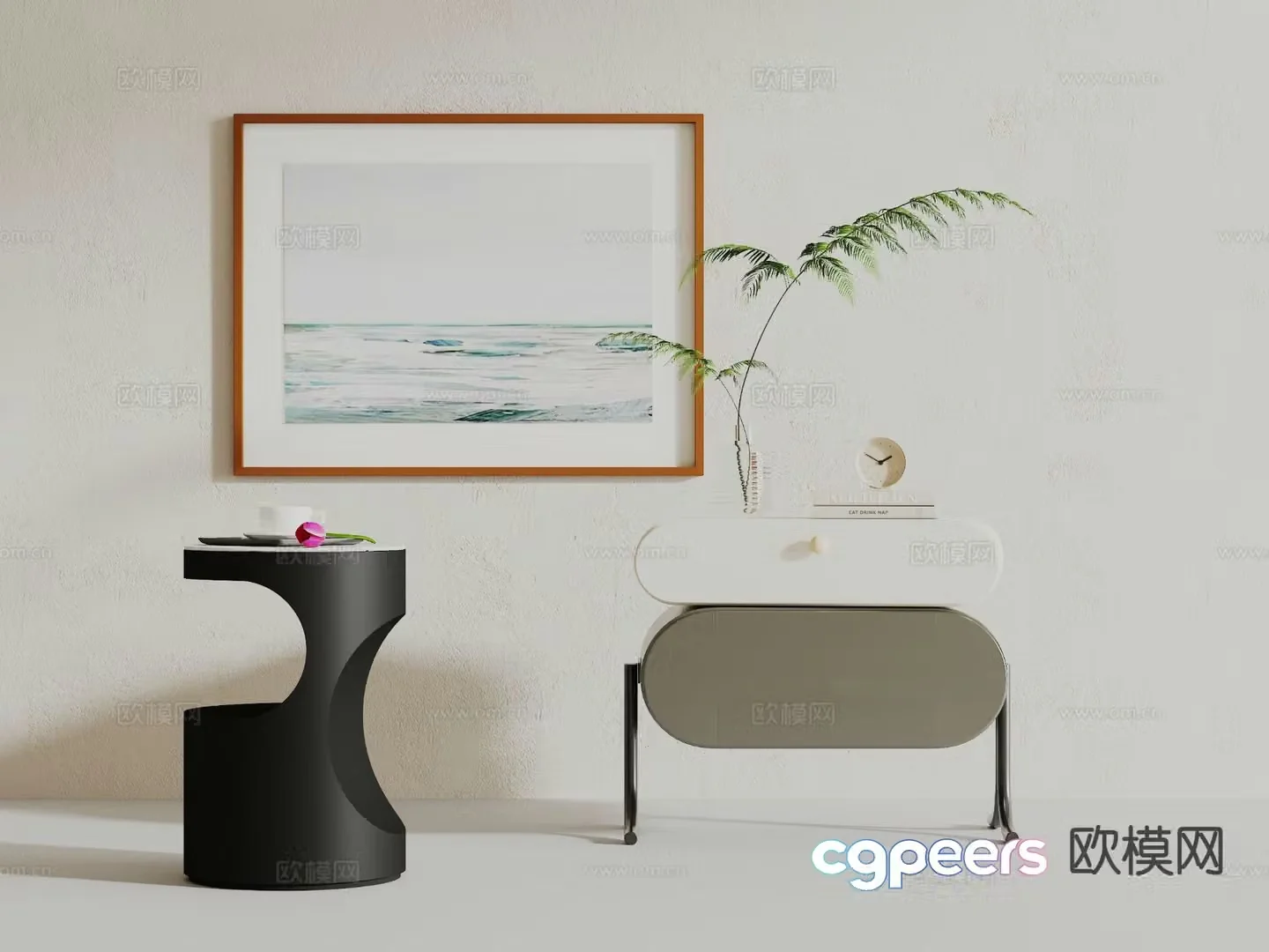 Modern night table 3d model