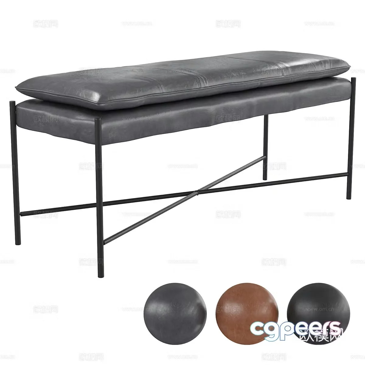 Modern Italian Homary bench 3d model
