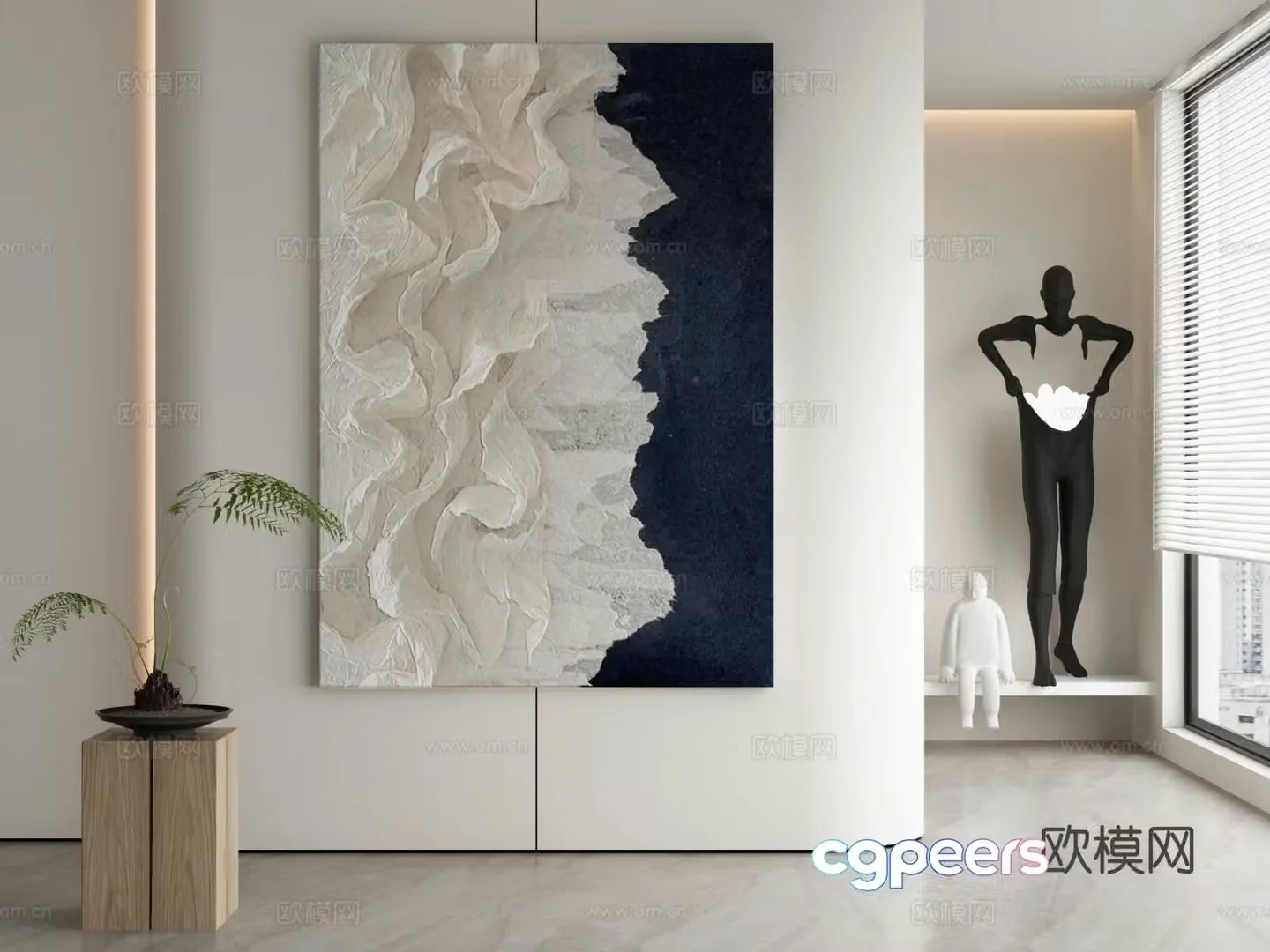 Decorative painting texture painting hanging painting 3d model