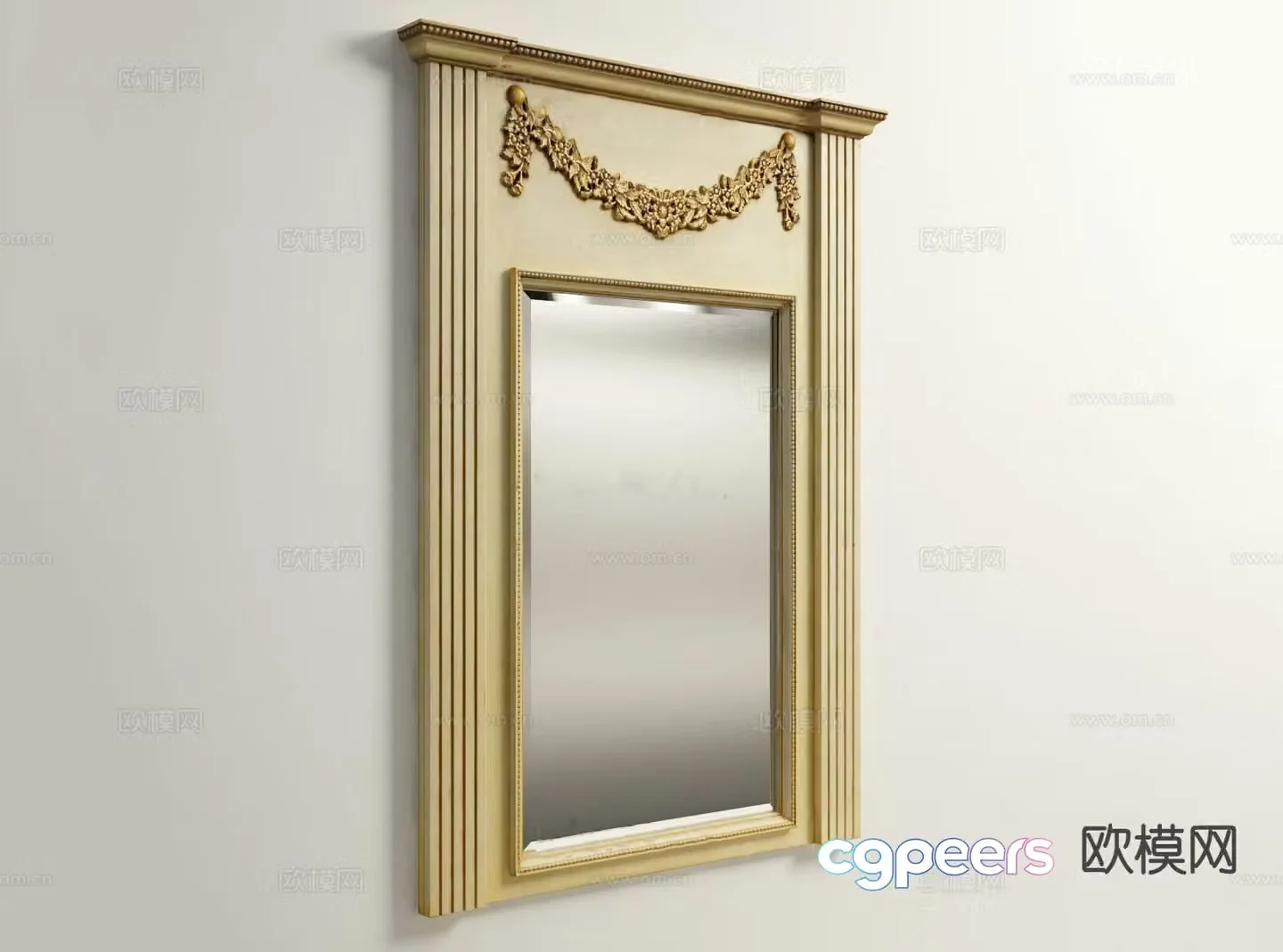 American mirror decorative mirror hanging mirror 3d model