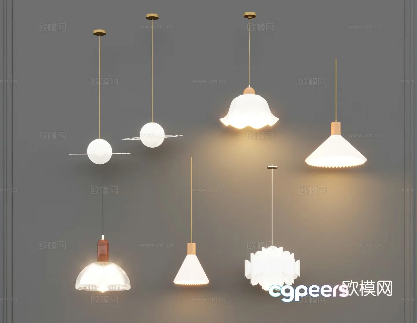 Modern Chandeliers Special-shaped Chandeliers Living Room Bedroom Art 3D Model