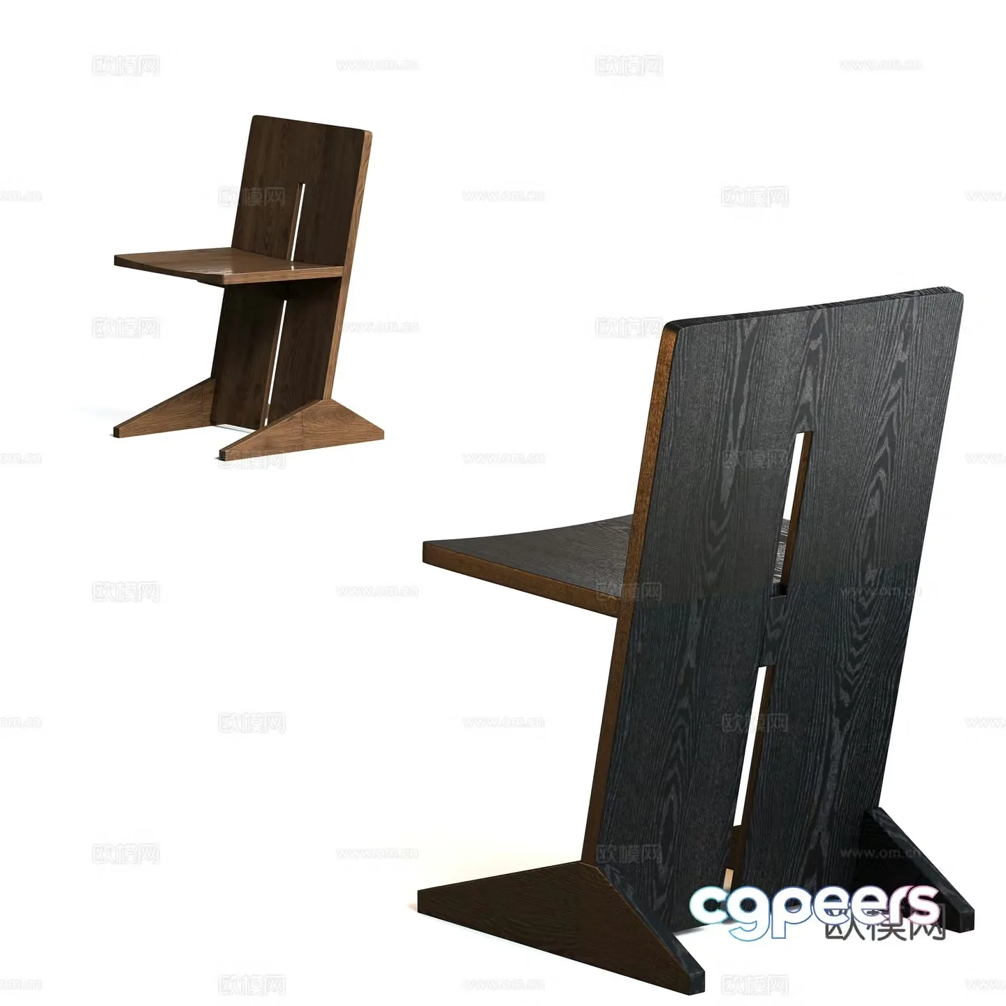 Medieval chair dining chair 3d model