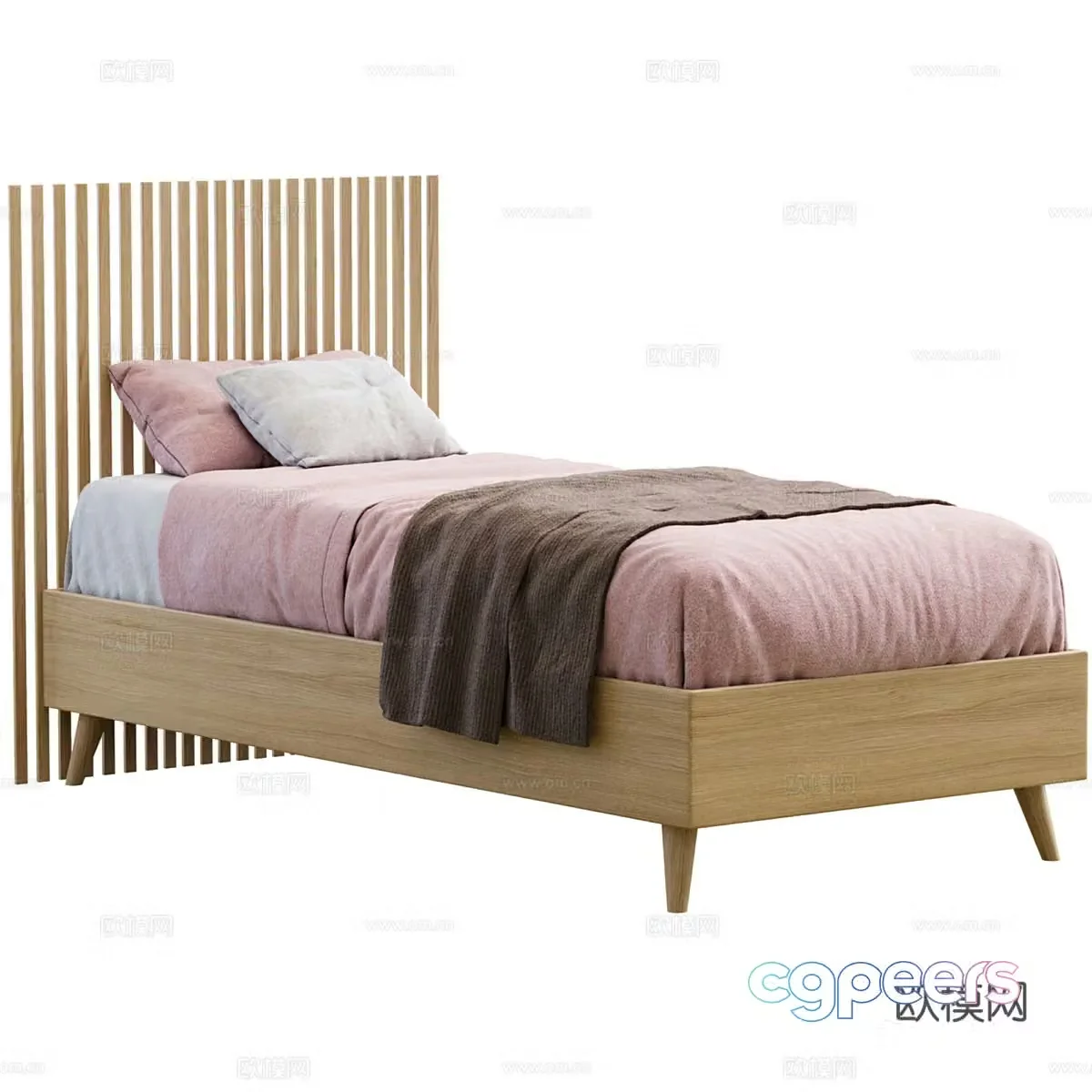 Single bed 3d model
