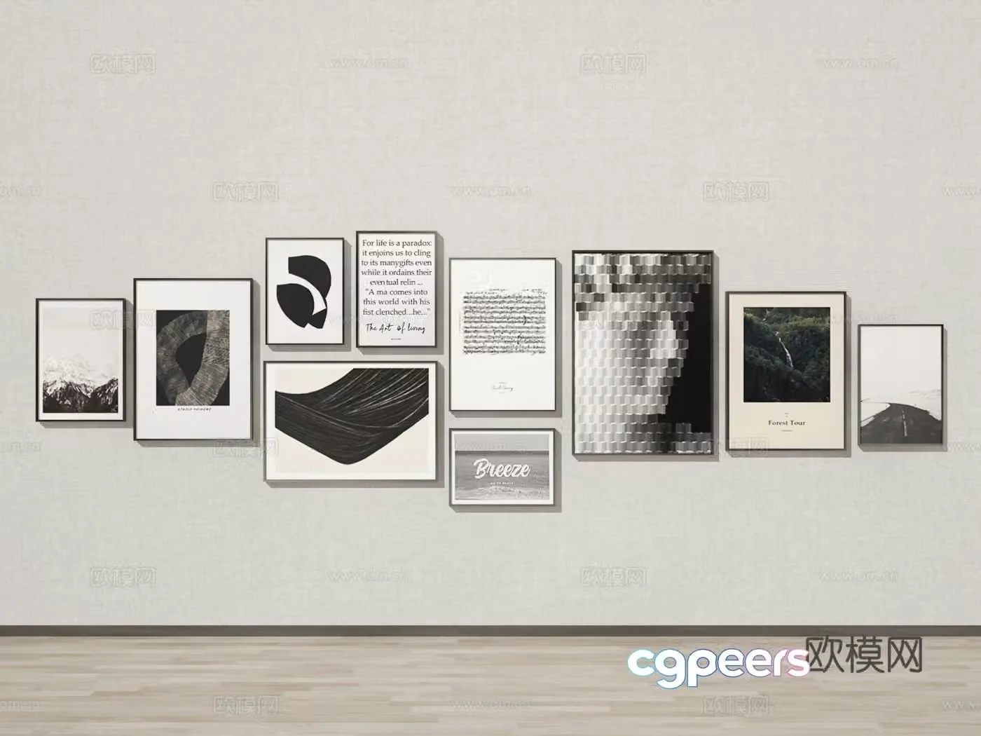 Photo wall 3d model