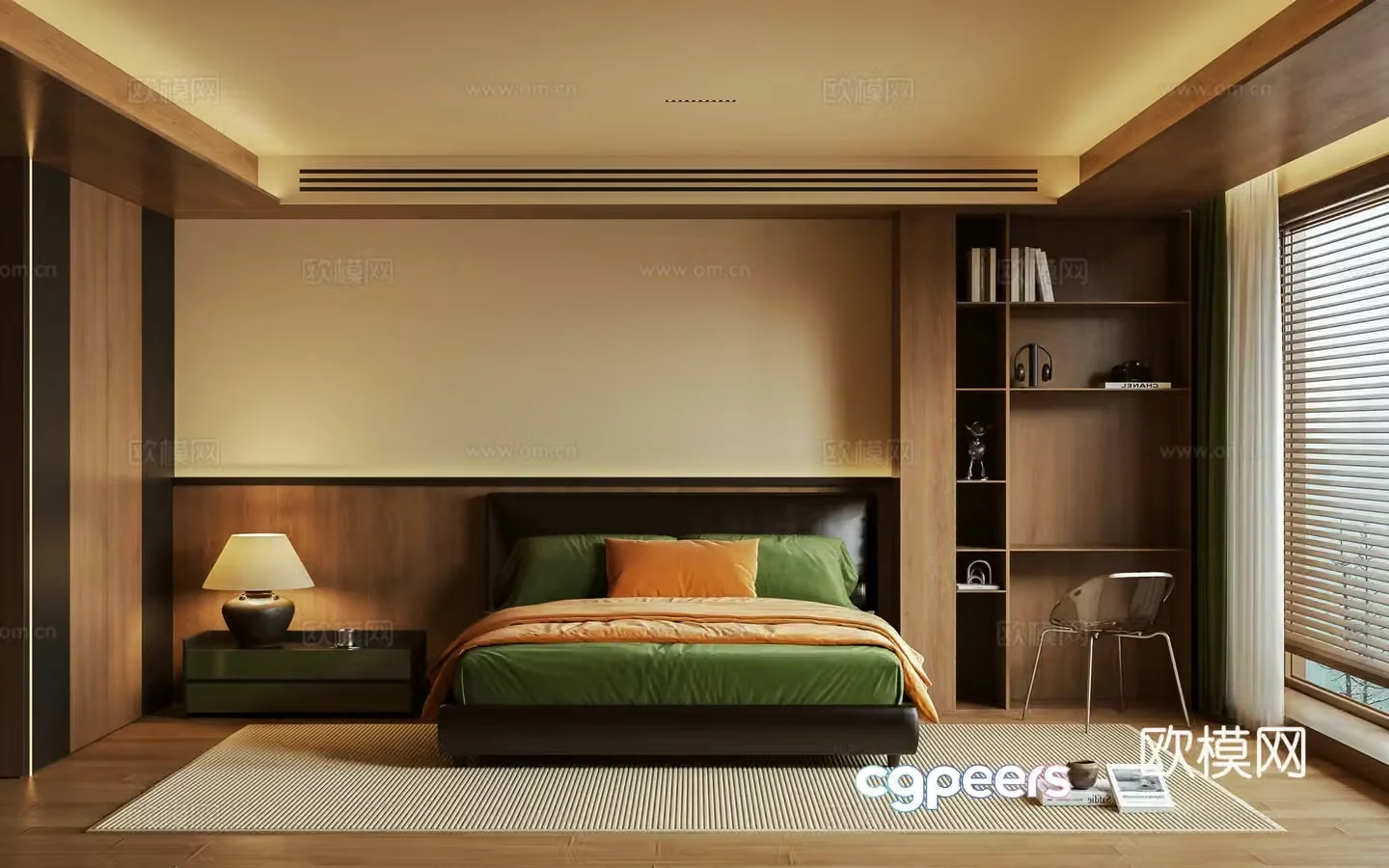 Log wind bedroom 3d model