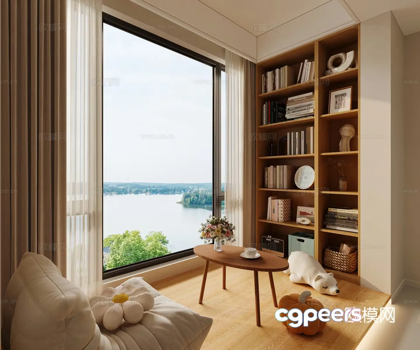 Medium style leisure balcony 3D model