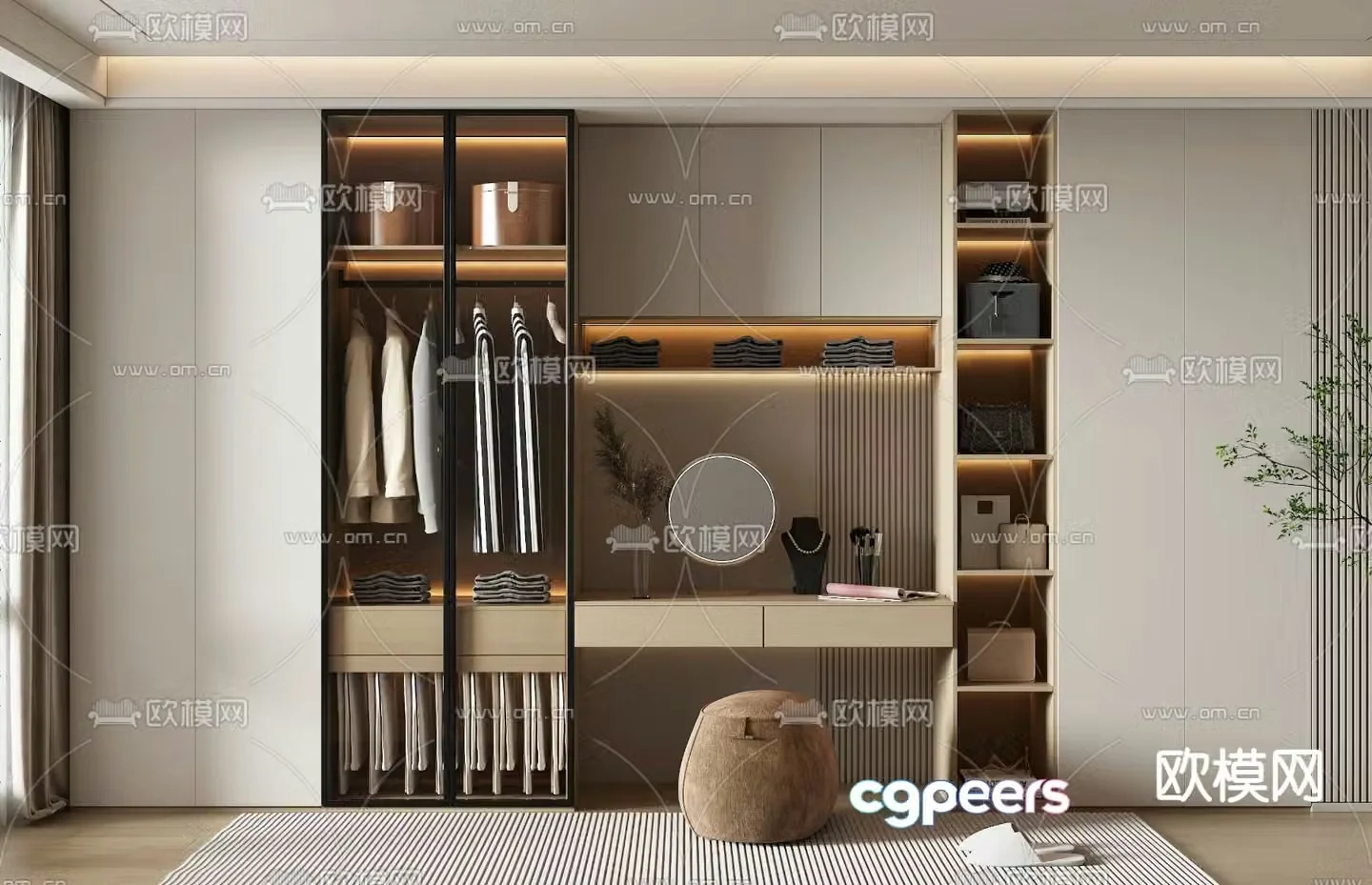 Modern Wardrobe Wardrobe 3d Model
