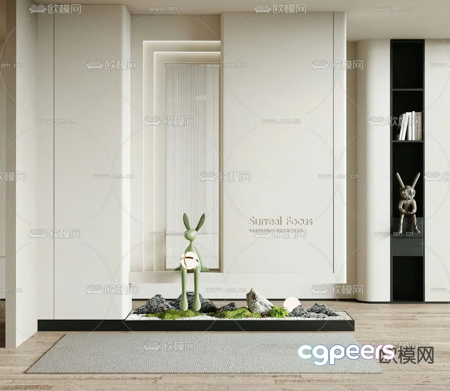 Entrance shoe cabinet partition 3d model