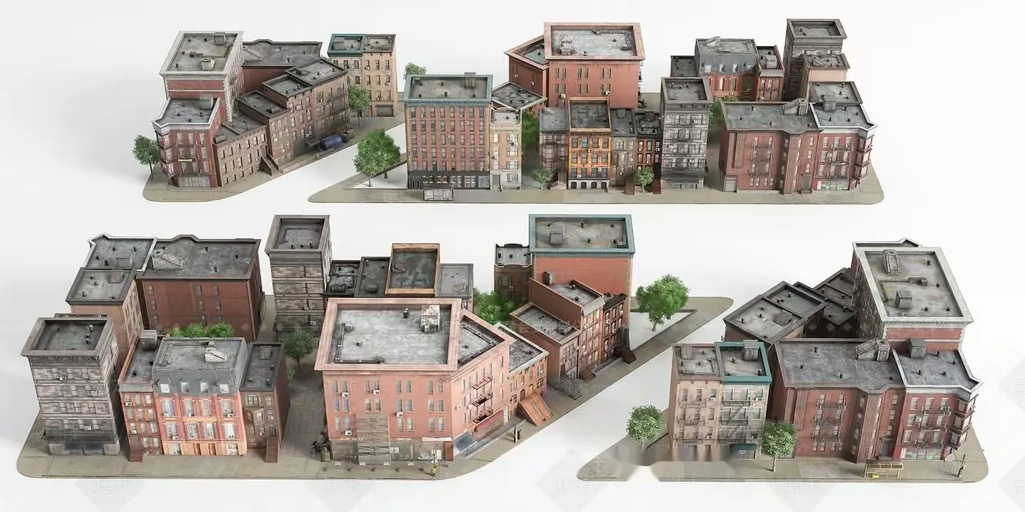 A 3D Model Of A City Block 3D Model – 13146 – VRAY Render