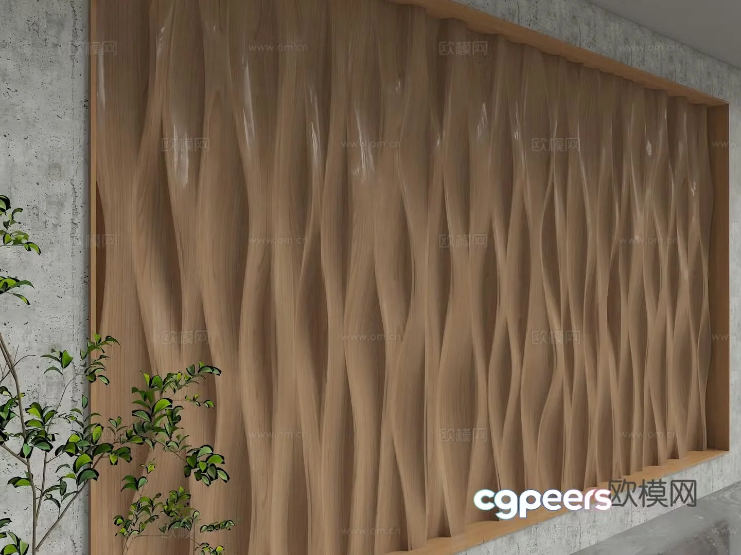 Modern background wall 3d model