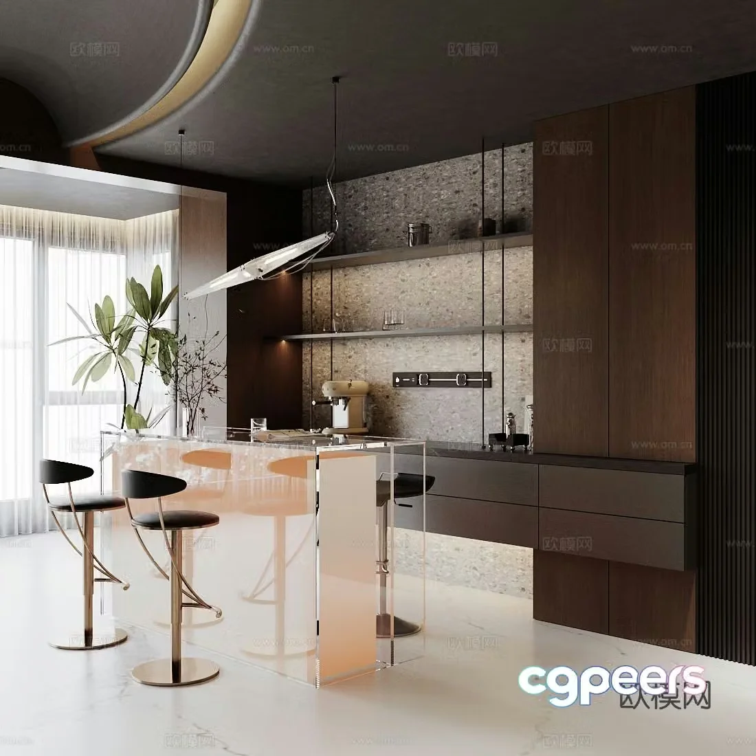 Italian style bar water bar 3D model