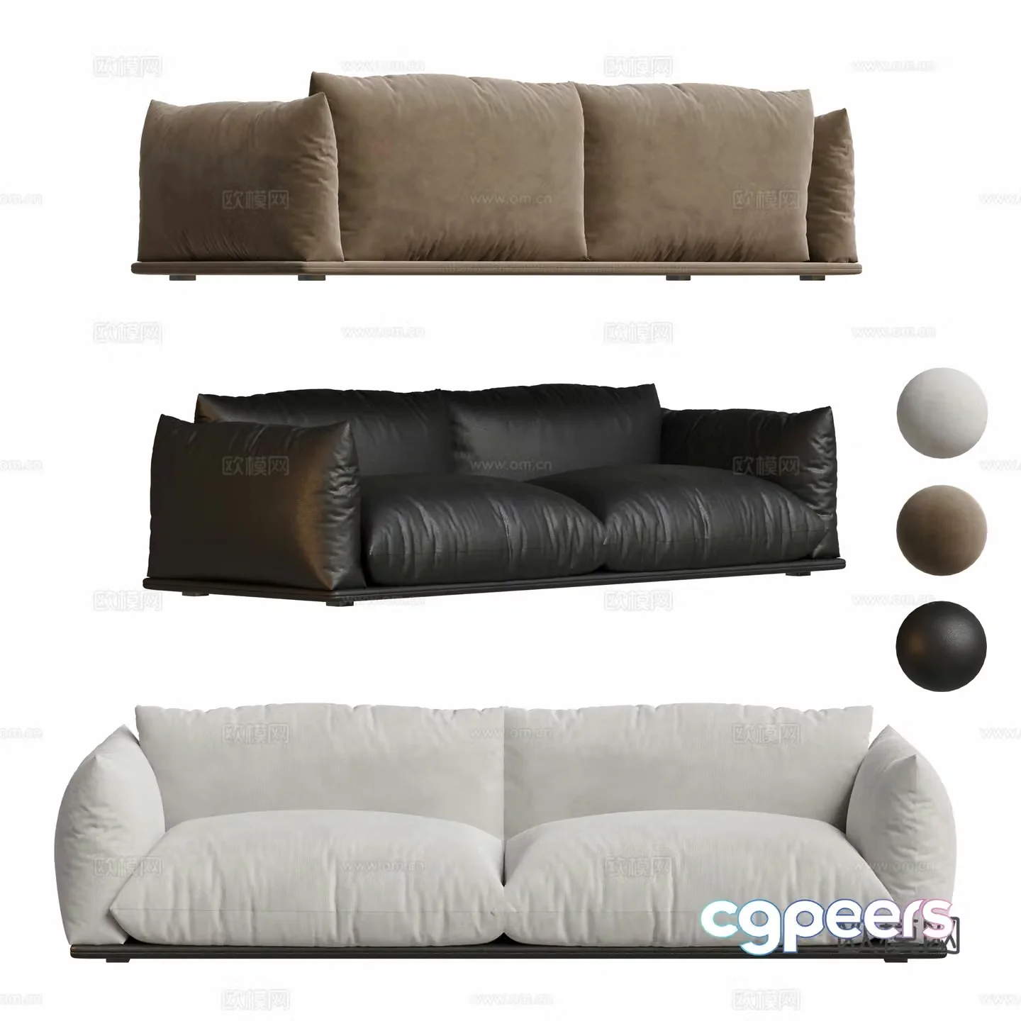 Modern love sofa 3d model