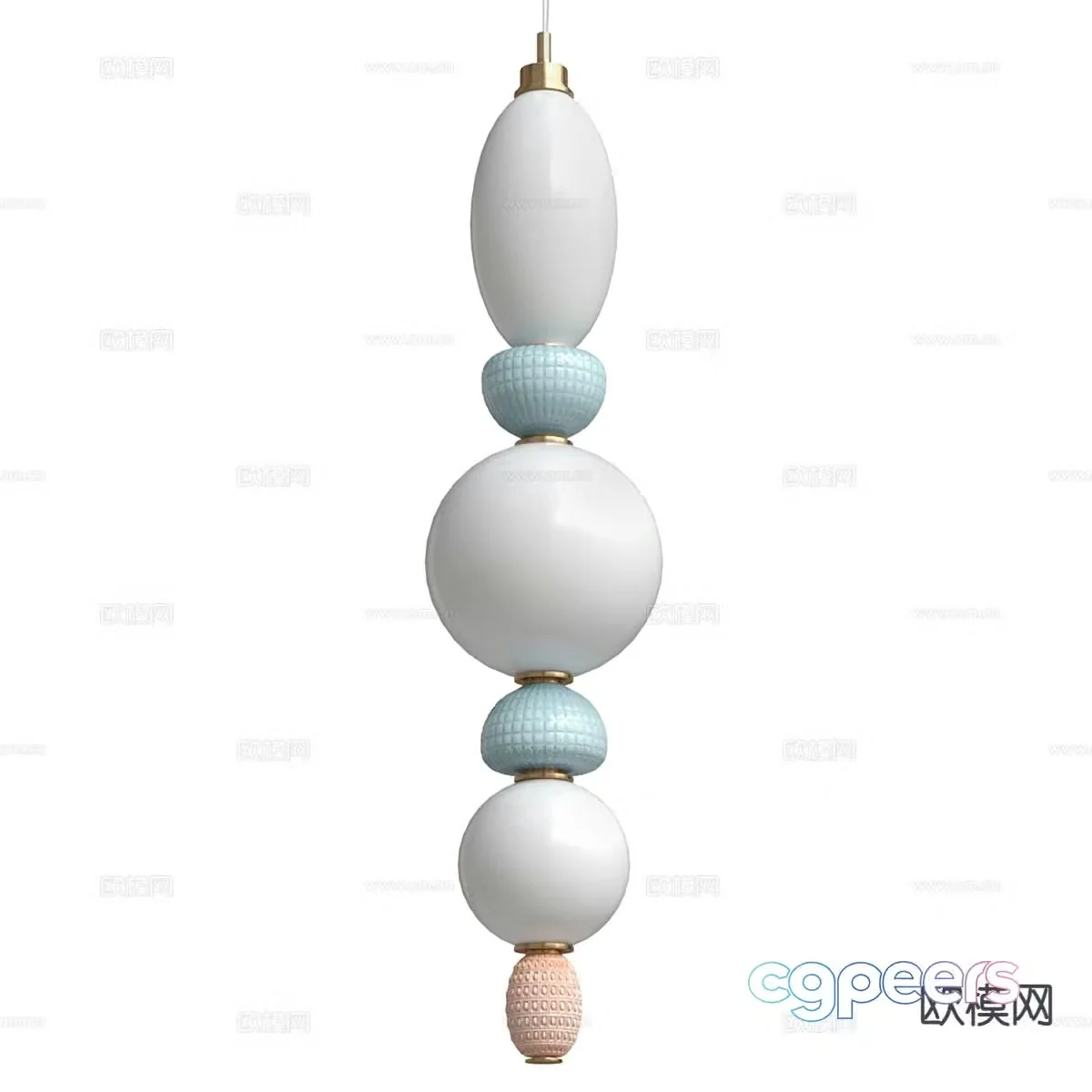 Modern minimalist chandelier living room chandelier 3d model