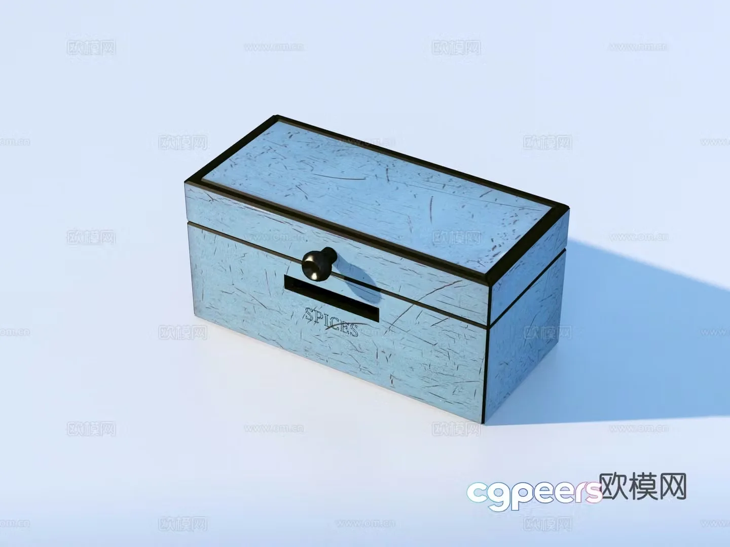 wooden box box storage box 3d model