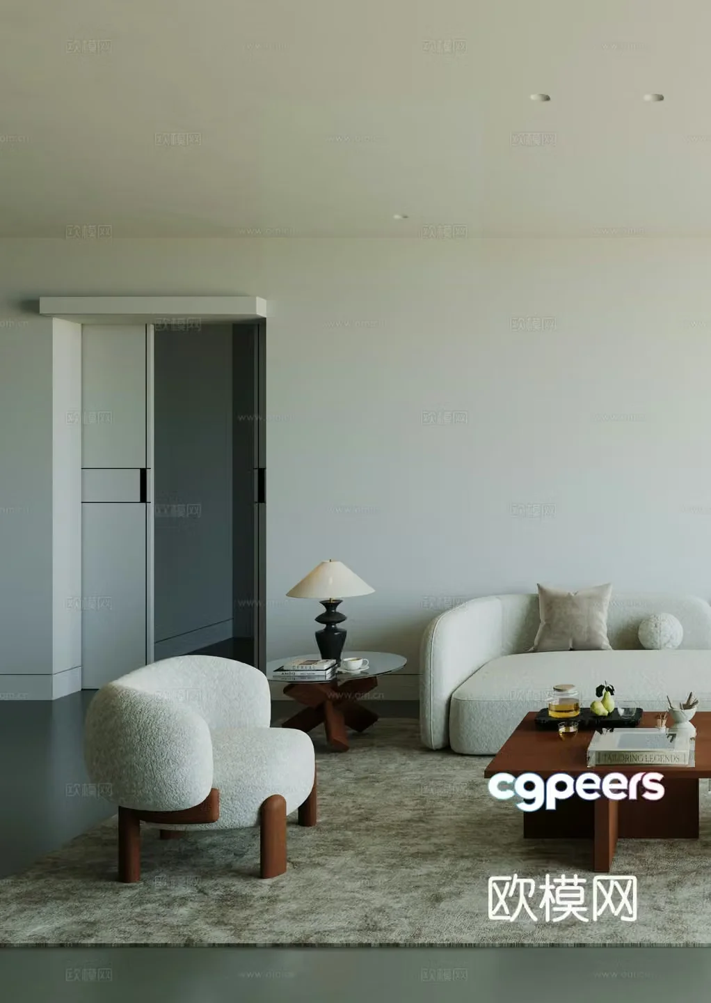 Modern living room 3d model