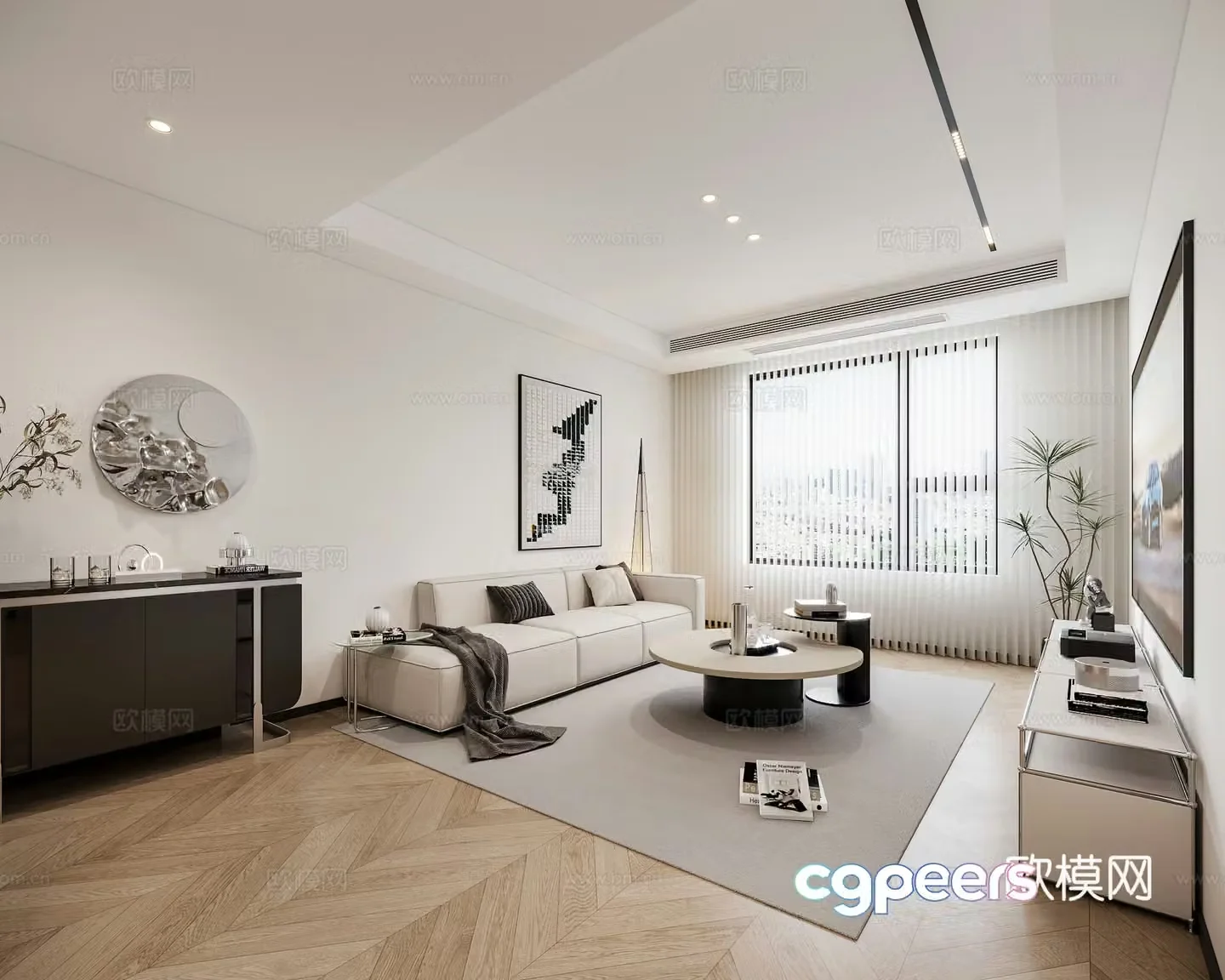 Modern living room 3d model